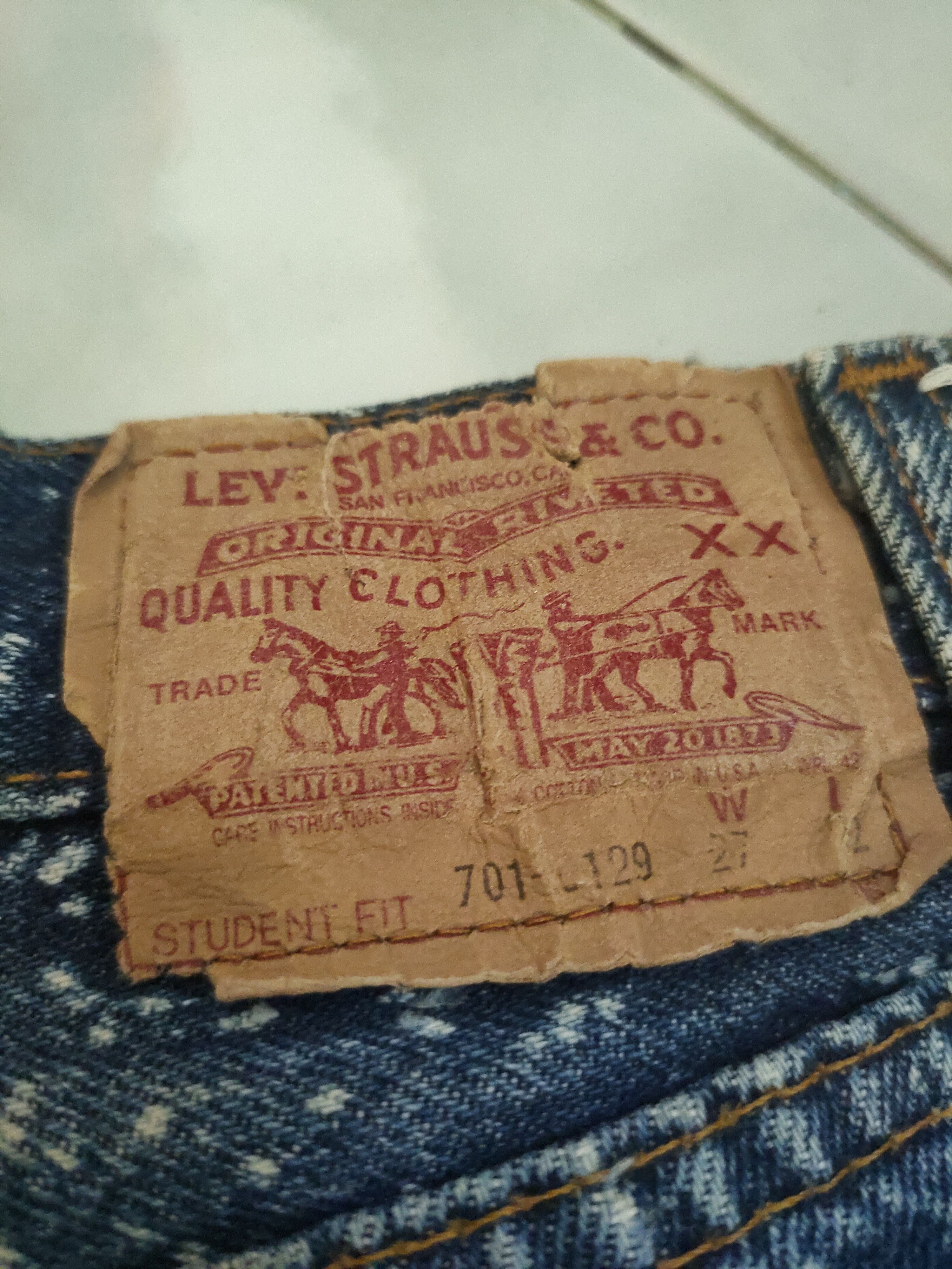 Levi's Levi's 701 butterfly x acid wash x vintage 90s Size US 27 - 6 Thumbnail