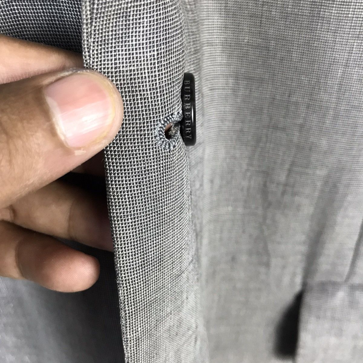 Burberry × Vintage Burberry London Gray Two-Button Blazer – Classic Tailoring Size US L / EU 52-54 / 3 - 2 Thumbnail