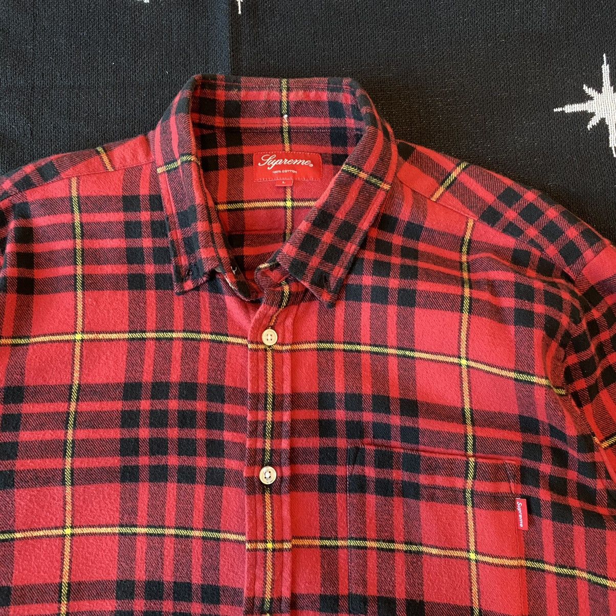Supreme FW13 Supreme Tartan Flannel L/S Shirt Red Size L A$AP ...
