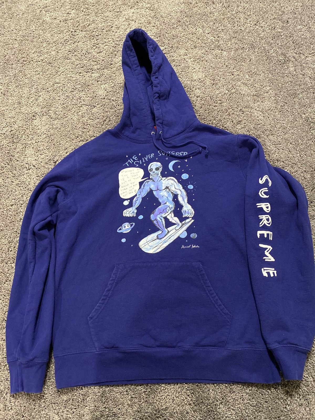 Supreme Supreme x Daniel Johnston Silver Surfer Hoodie Purple XL 
