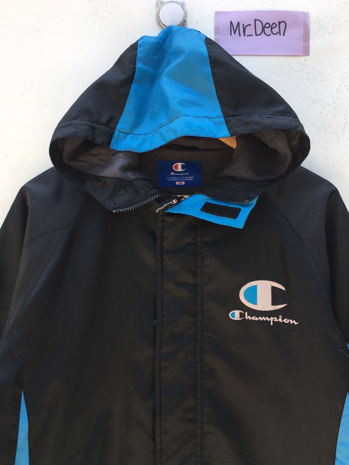 Champion Vintage Champion Blue Windbreaker Hoodie Size US M / EU 48-50 / 2 - 5 Thumbnail