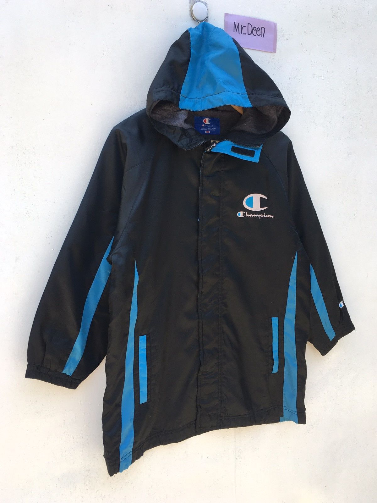 Champion Vintage Champion Blue Windbreaker Hoodie Size US M / EU 48-50 / 2 - 3 Thumbnail
