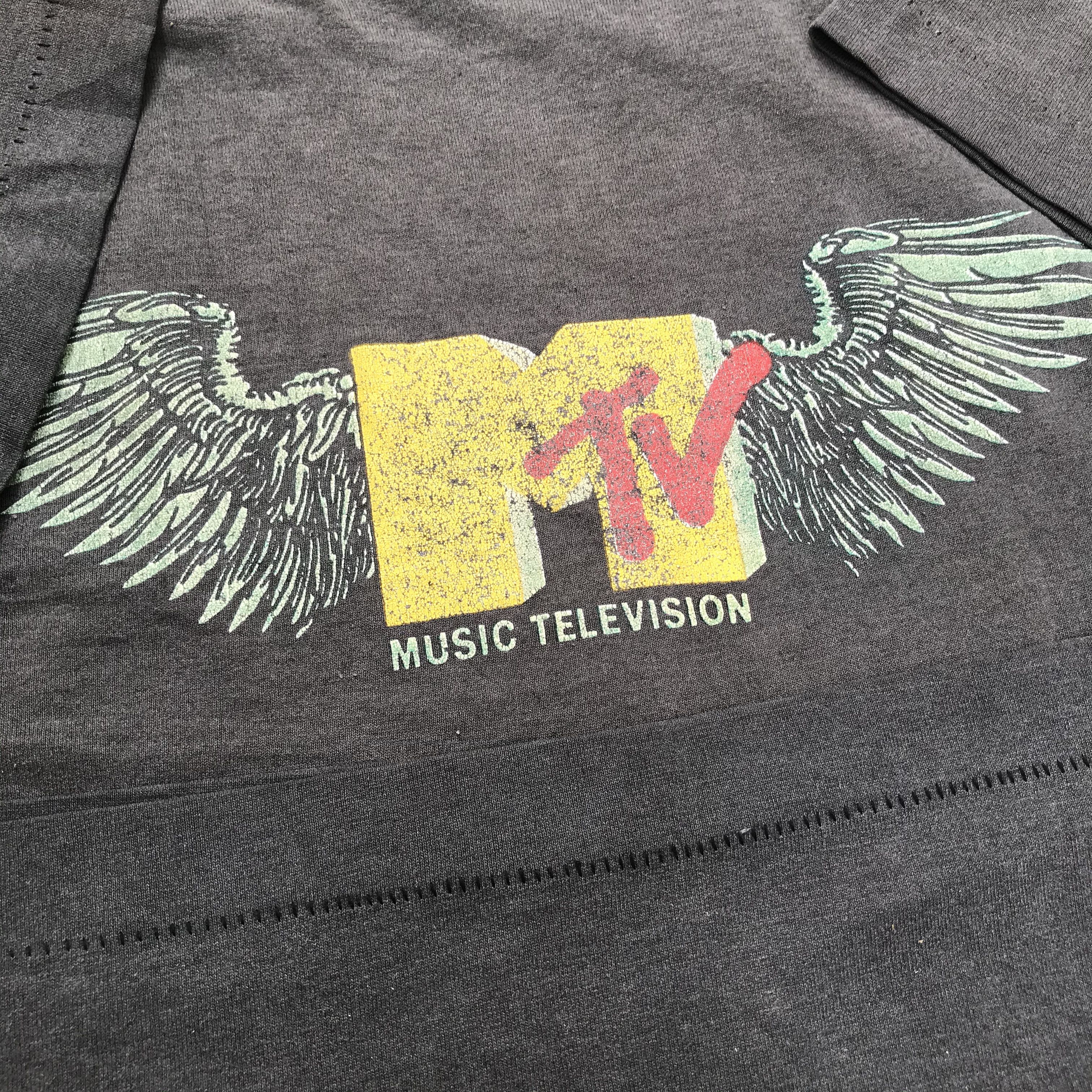 Mtv Rare Vintage 90s Mtv Logo Music Television Tee Shirt Faded Size US L / EU 52-54 / 3 - 3 Thumbnail