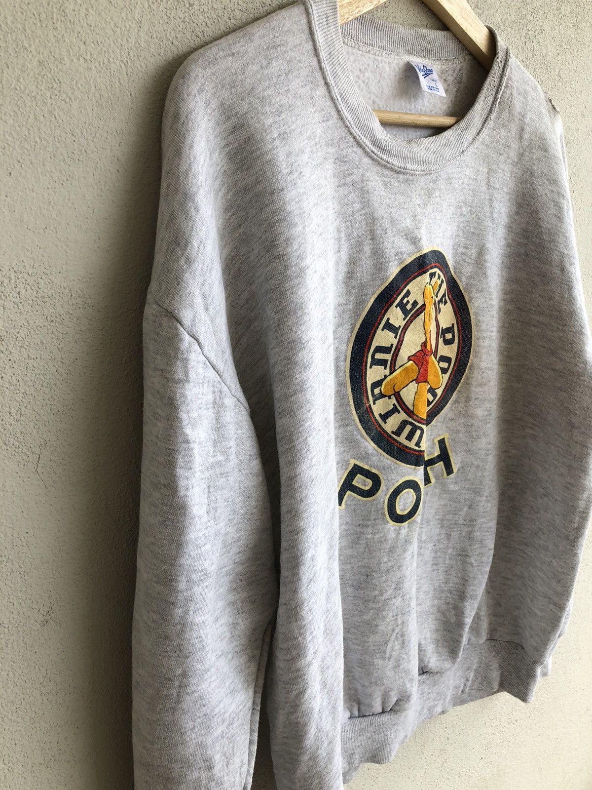 Velva Sheen × Vintage WINNIE THE POOH Big Logo Sweatshirts Size US L / EU 52-54 / 3 - 4 Thumbnail