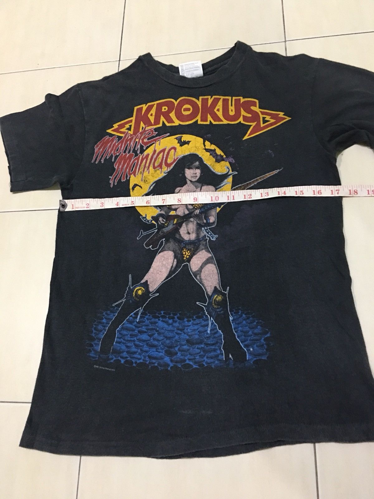 Band Tees × Vintage Vintage 80s Krokus Concert Rare Tshirt Size US M / EU 48-50 / 2 - 8 Thumbnail
