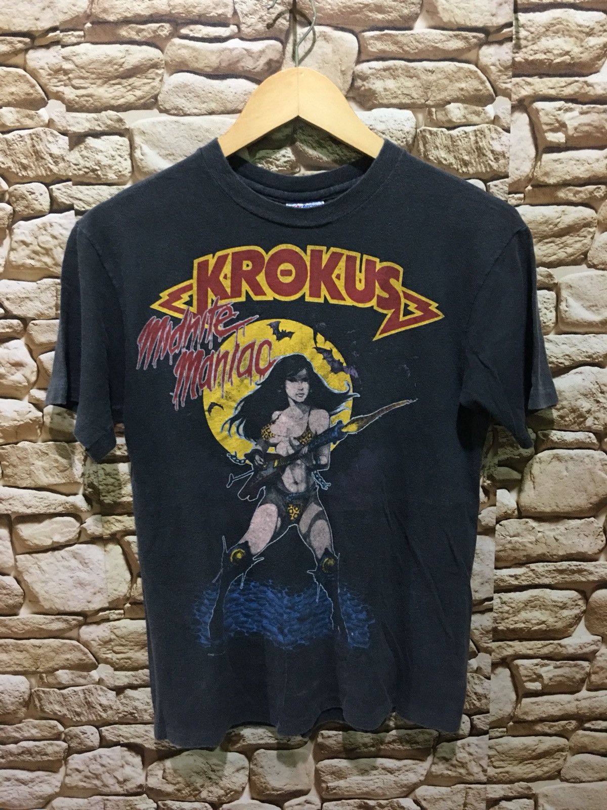 Band Tees × Vintage Vintage 80s Krokus Concert Rare Tshirt Size US M / EU 48-50 / 2 - 1 Thumbnail