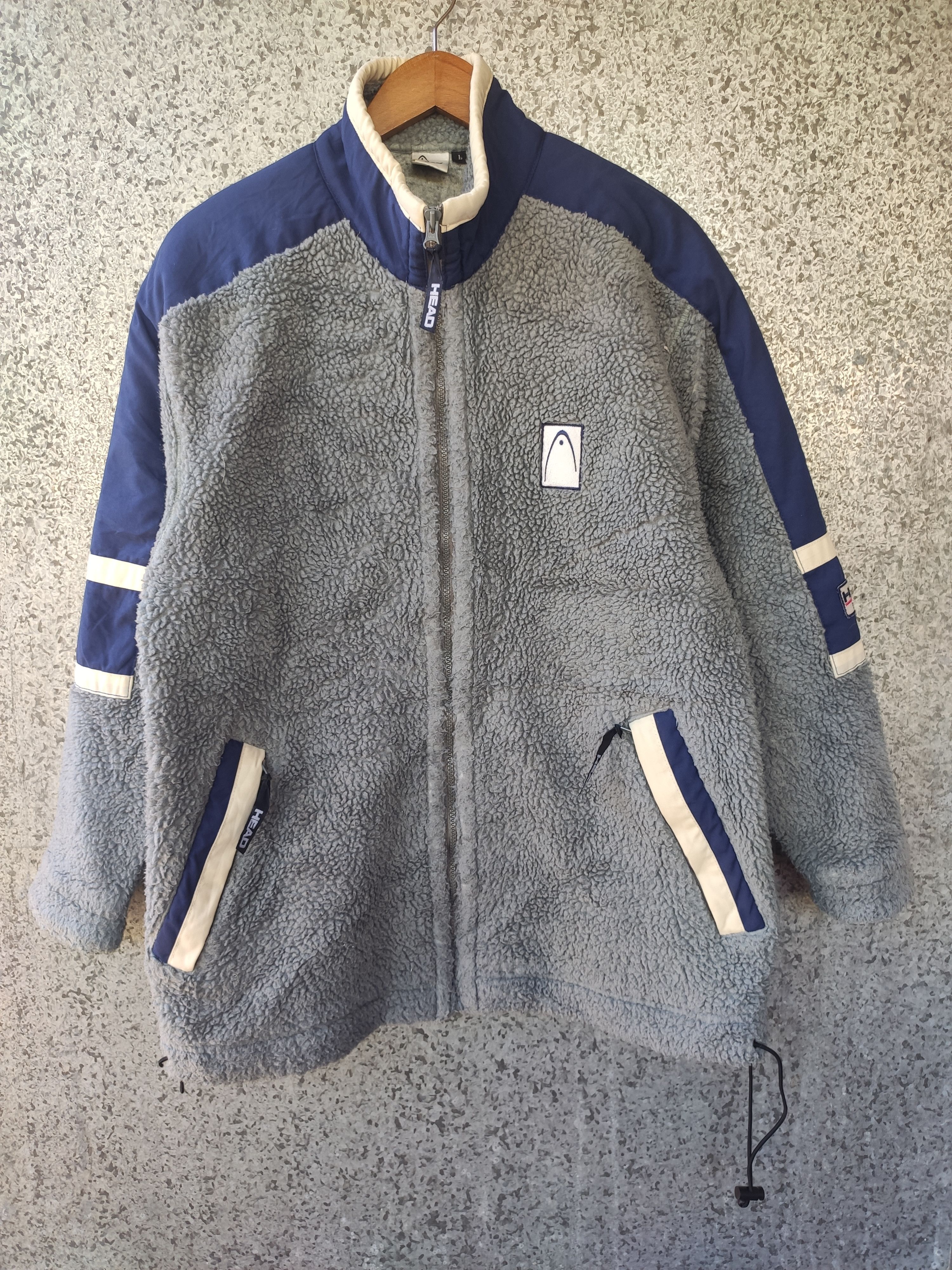 Vintage Vintage Head fleece sweater spell out zipper jacket Size US L / EU 52-54 / 3 - 1 Thumbnail
