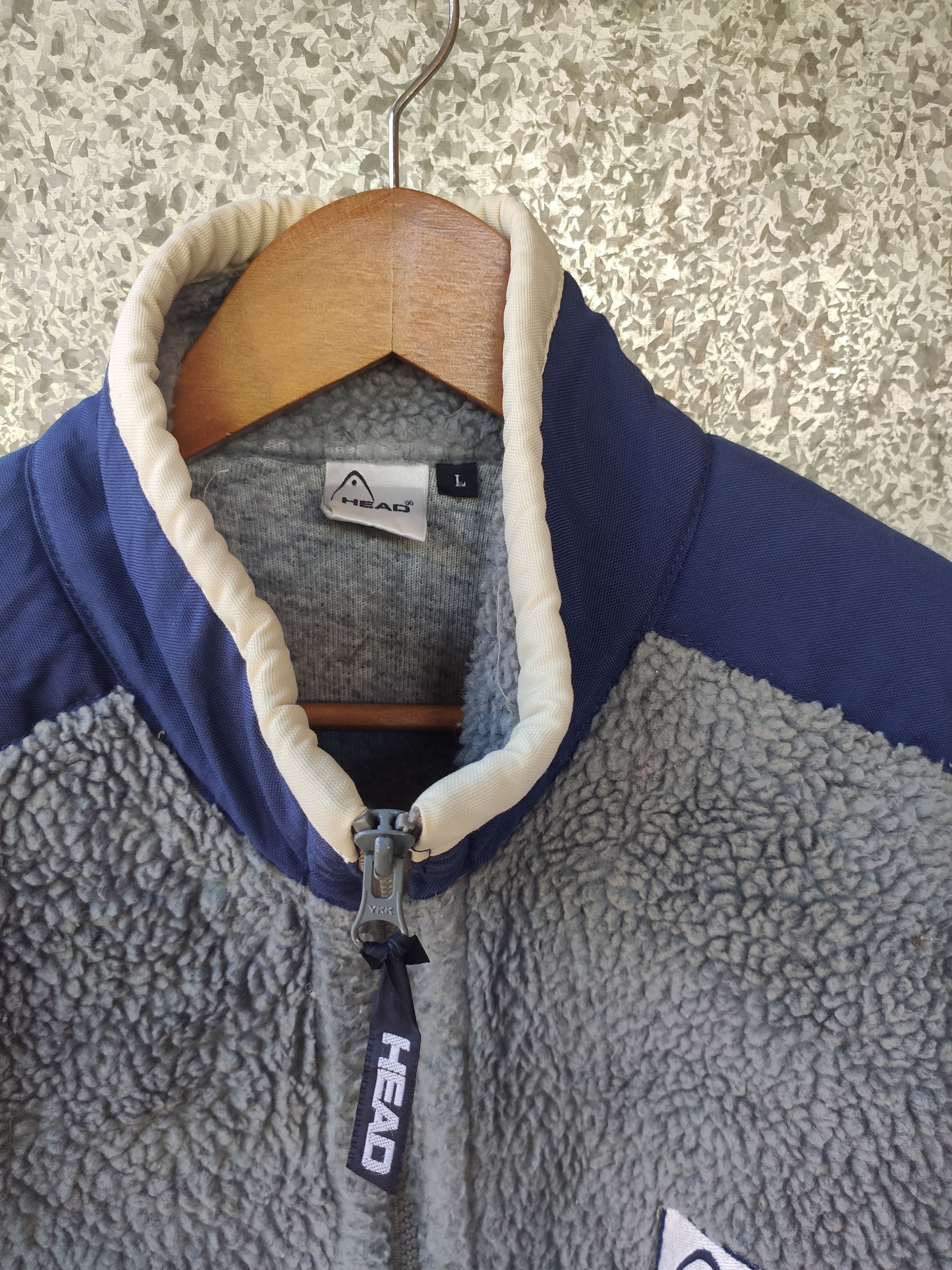 Vintage Vintage Head fleece sweater spell out zipper jacket Size US L / EU 52-54 / 3 - 3 Thumbnail