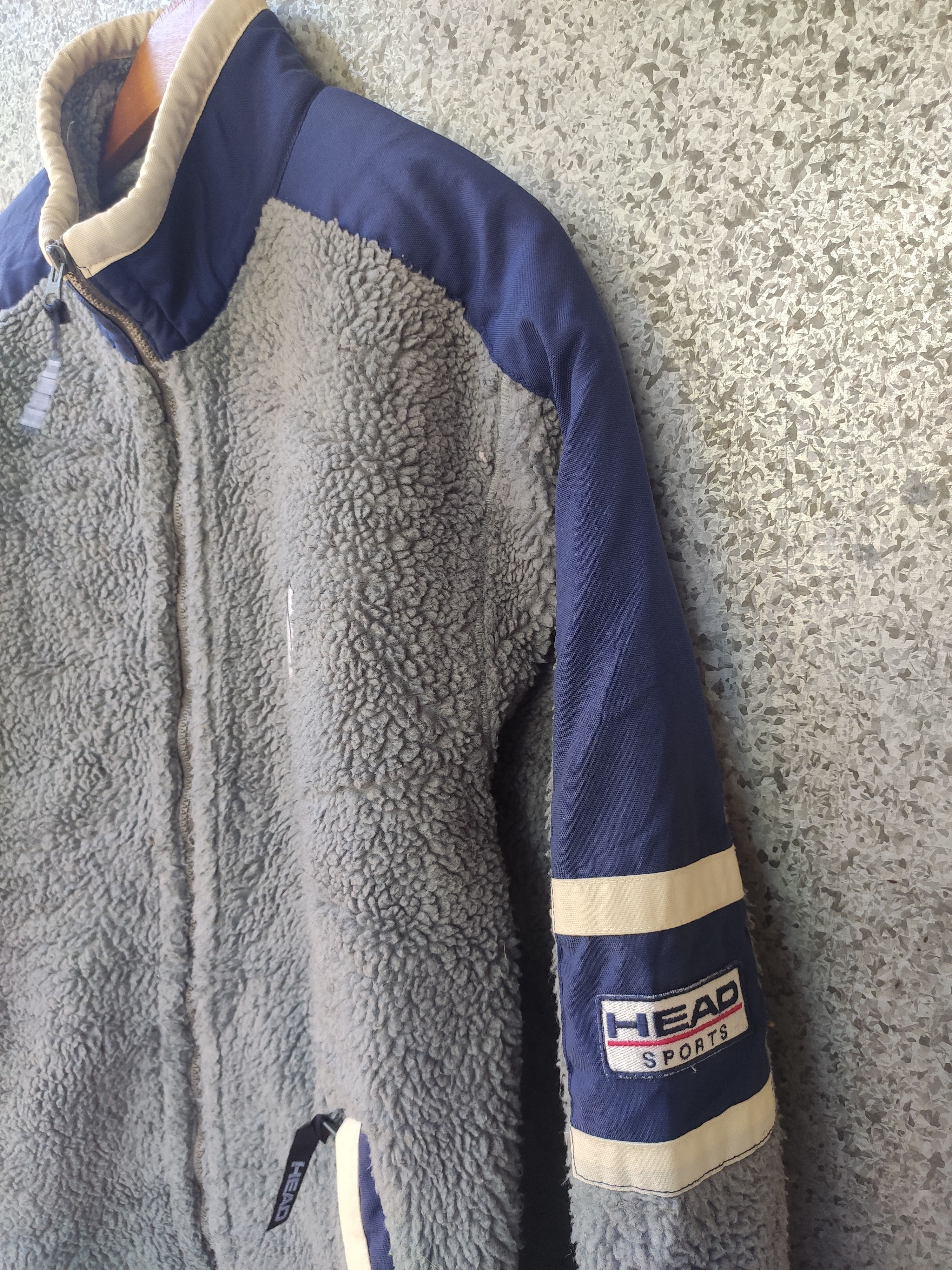 Vintage Vintage Head fleece sweater spell out zipper jacket Size US L / EU 52-54 / 3 - 4 Thumbnail