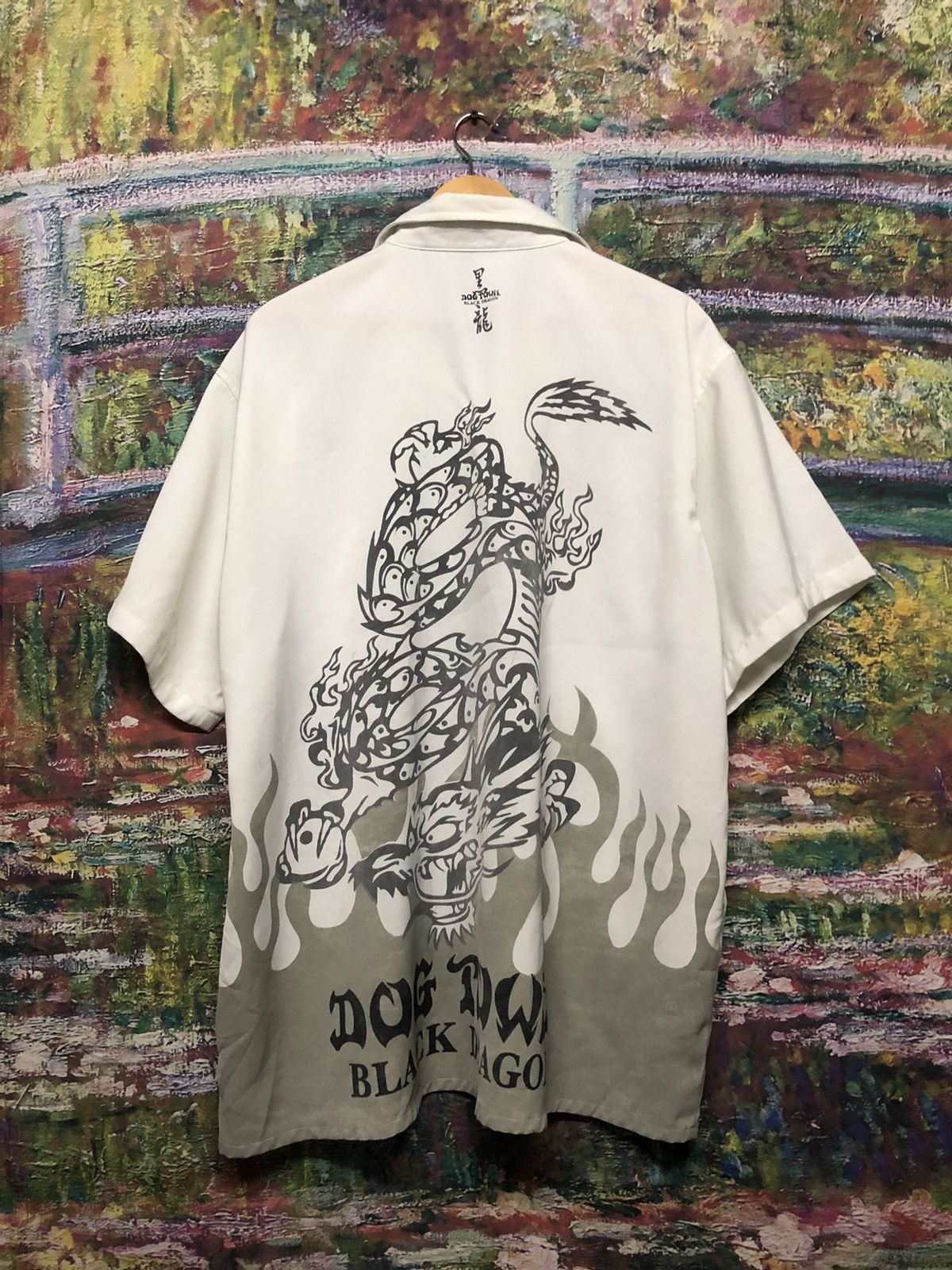 Dogtown Rare 90’s Dog Town Hawaii Style Shirt/Dragon Flame Design Size US XL / EU 56 / 4 - 3 Thumbnail