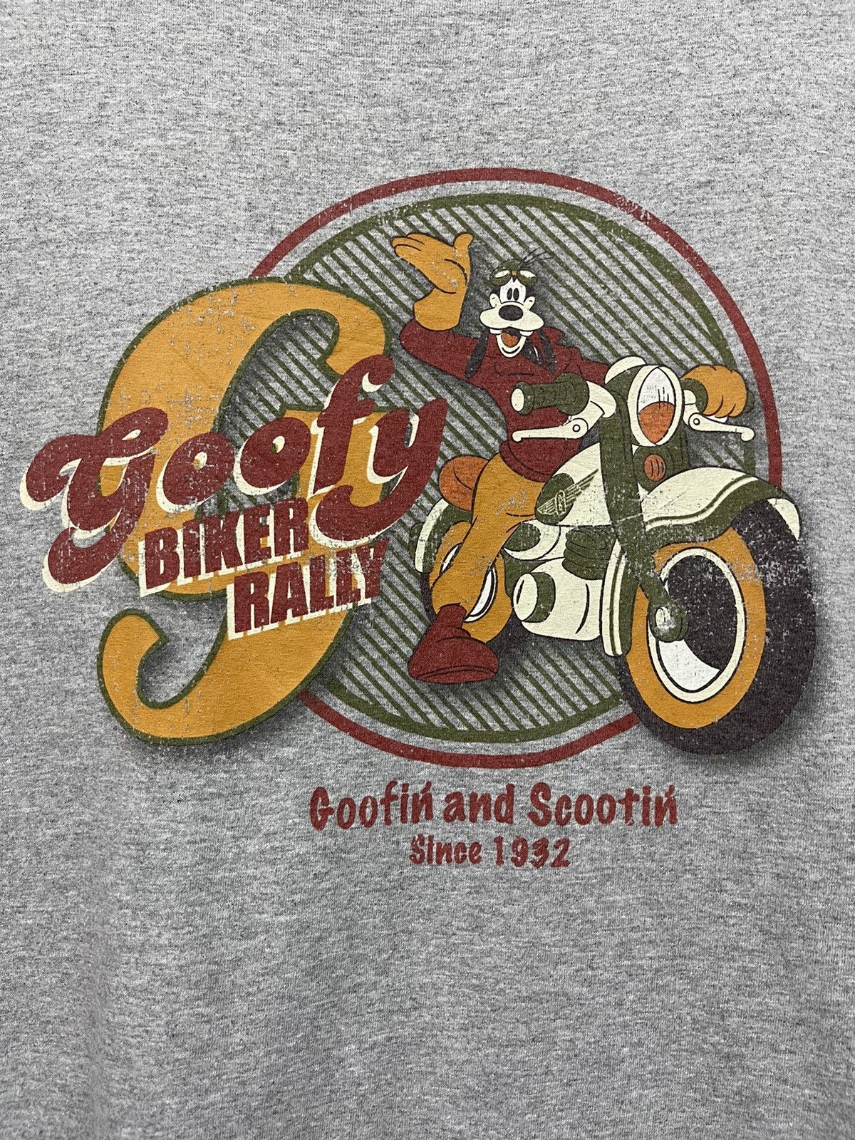 Vintage Goofy Biker Rally Disney Store Shirt