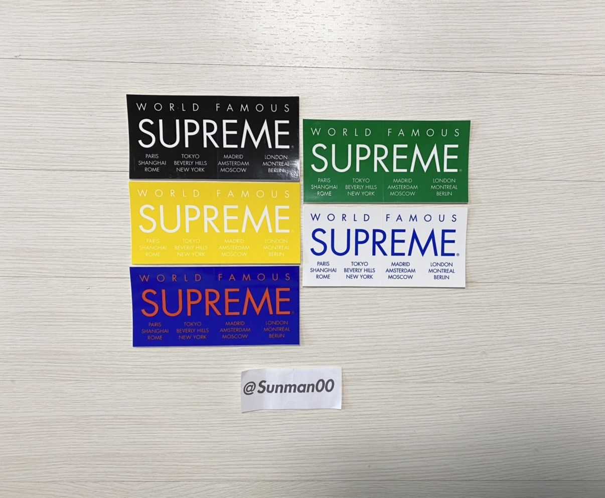 2015SS Supreme World Famous International Sticker Set