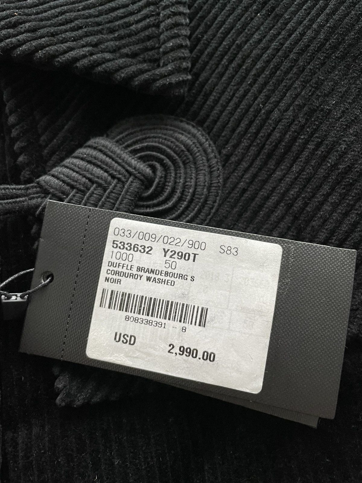 Hedi Slimane × Saint Laurent Paris × Yves Saint Laurent $3,500+Value Limited Edition Corduroy Duffle Jacket Coat New Size US M / EU 48-50 / 2 - 3 Thumbnail
