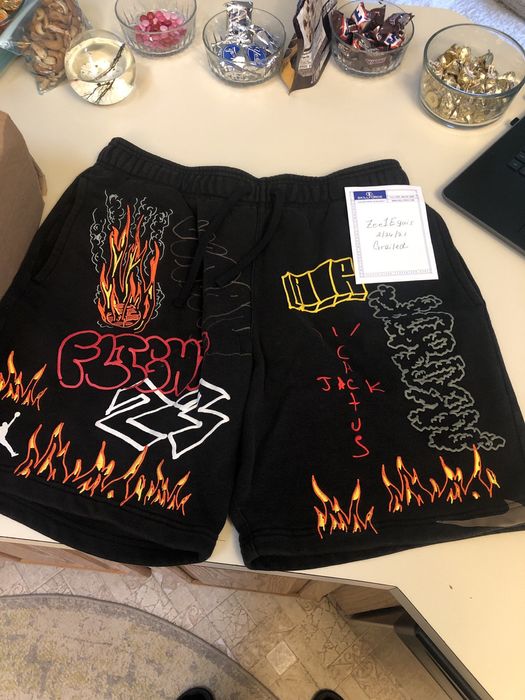 Travis scott store mj fleece short