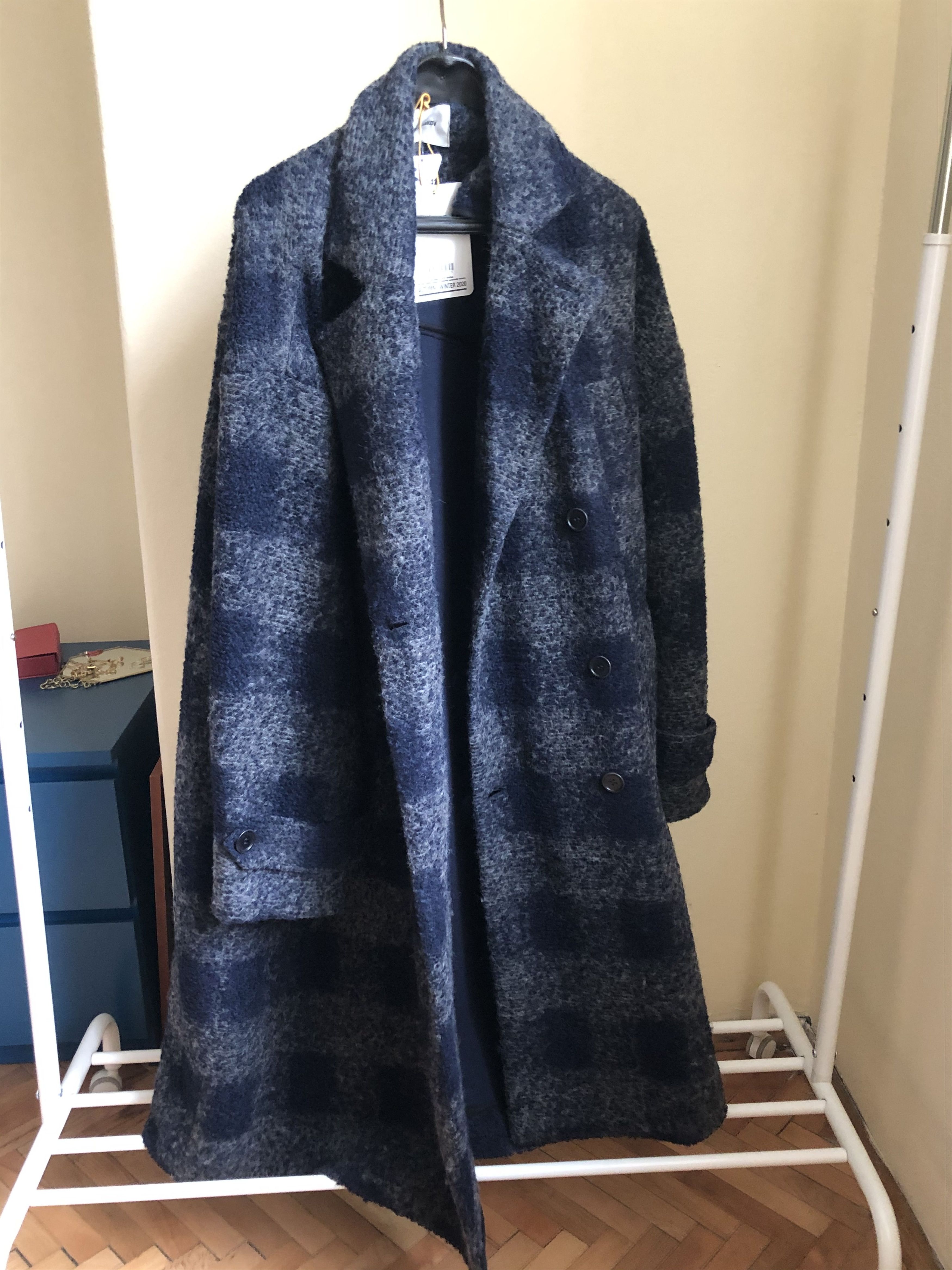 Henrik Vibskov Long Check Double-breasted Coat | Grailed