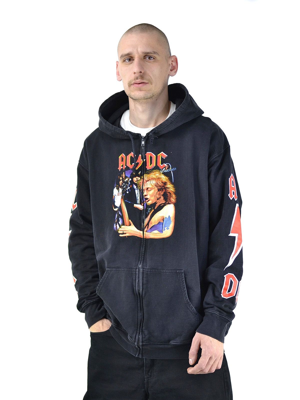 AC/DC Vintage AC/DC Zip Hoodie Band Tee Size US XL / EU 56 / 4 - 3 Thumbnail