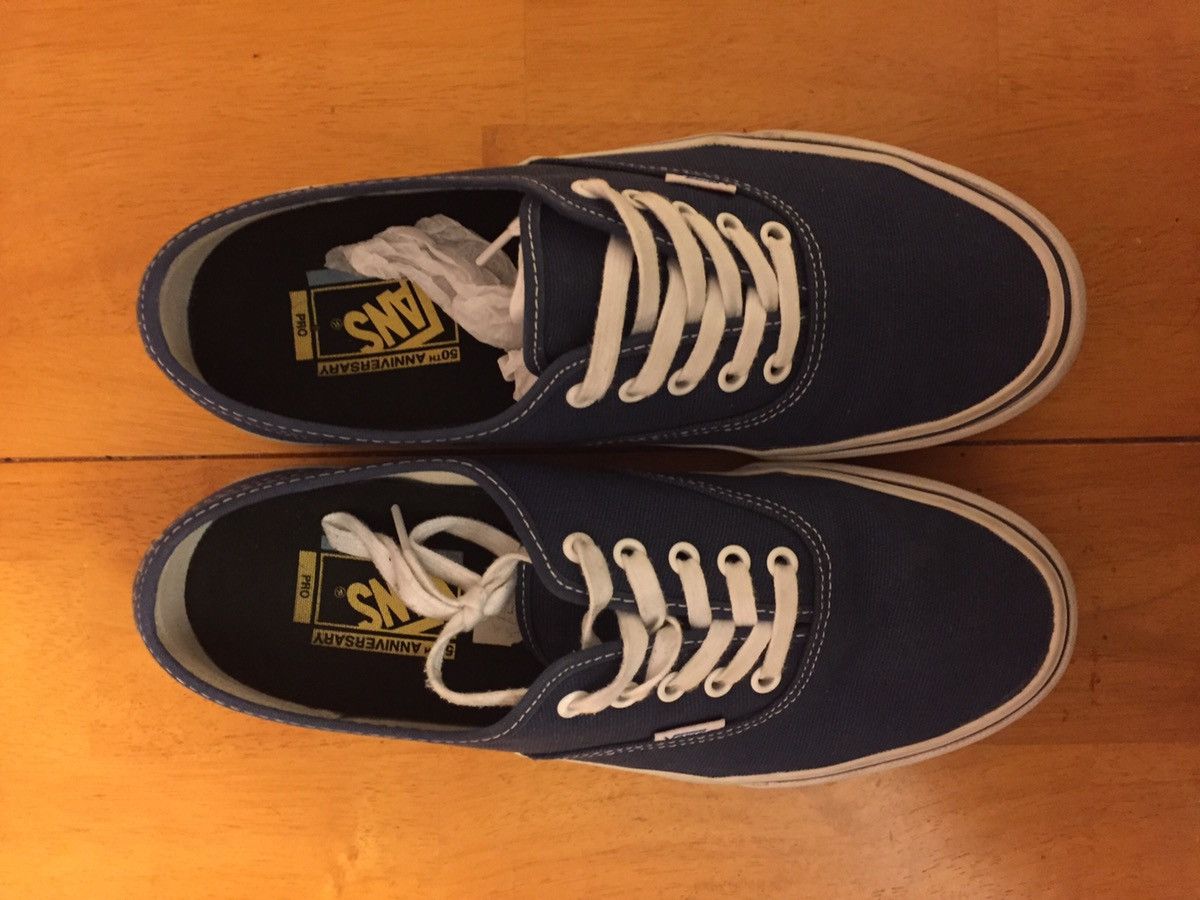 Vans 2016 VANS AUTHENTIC PRO 50TH '74 NAVY BLUE WHITE ERA Size US 10 / EU 43 - 3 Thumbnail