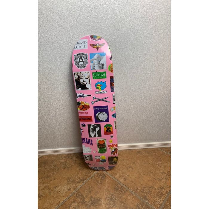 Supreme sticker on outlet skateboard