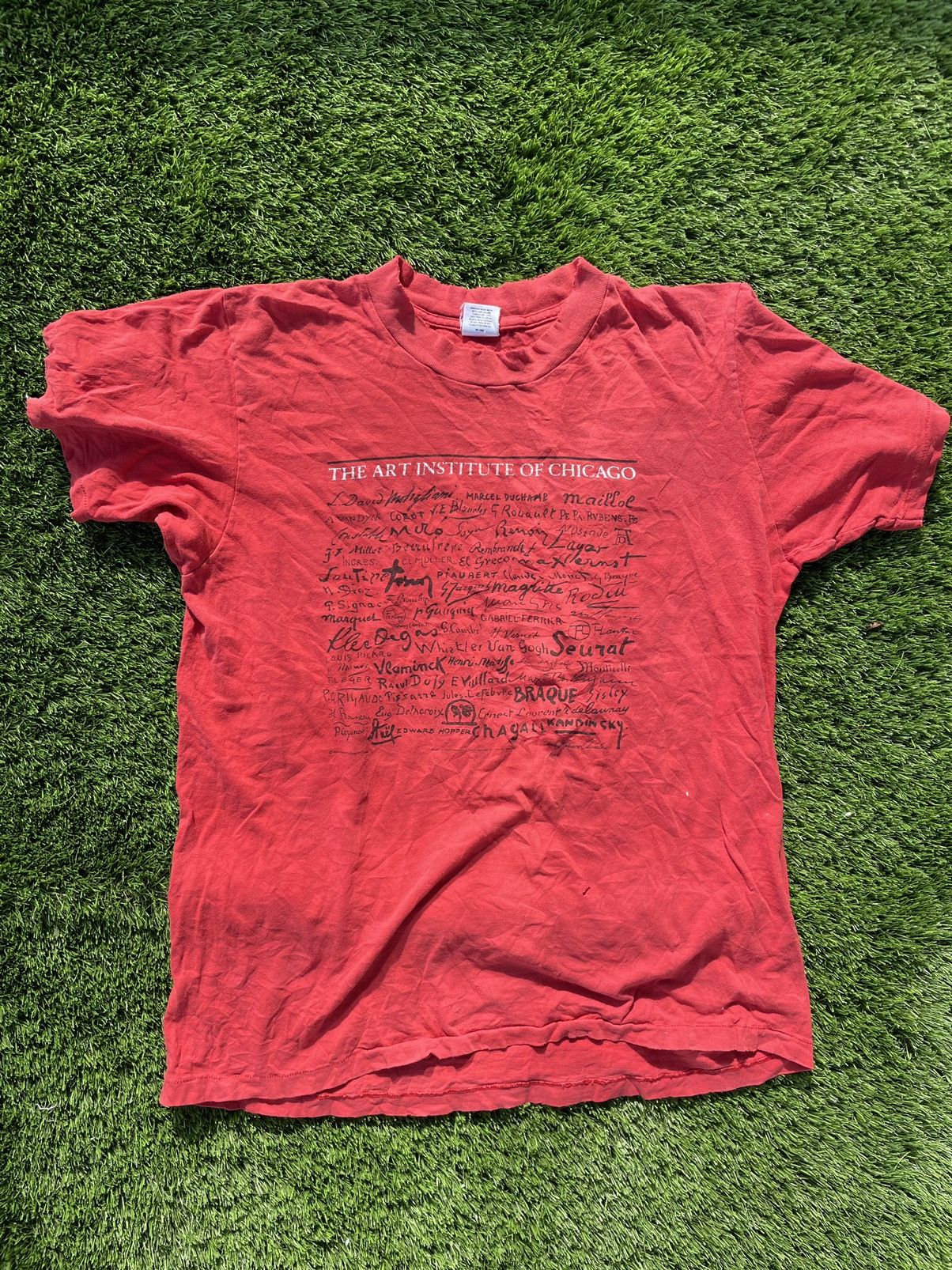 Vintage Vintage 80s The Art Institute of Chicago signatures tee | Grailed