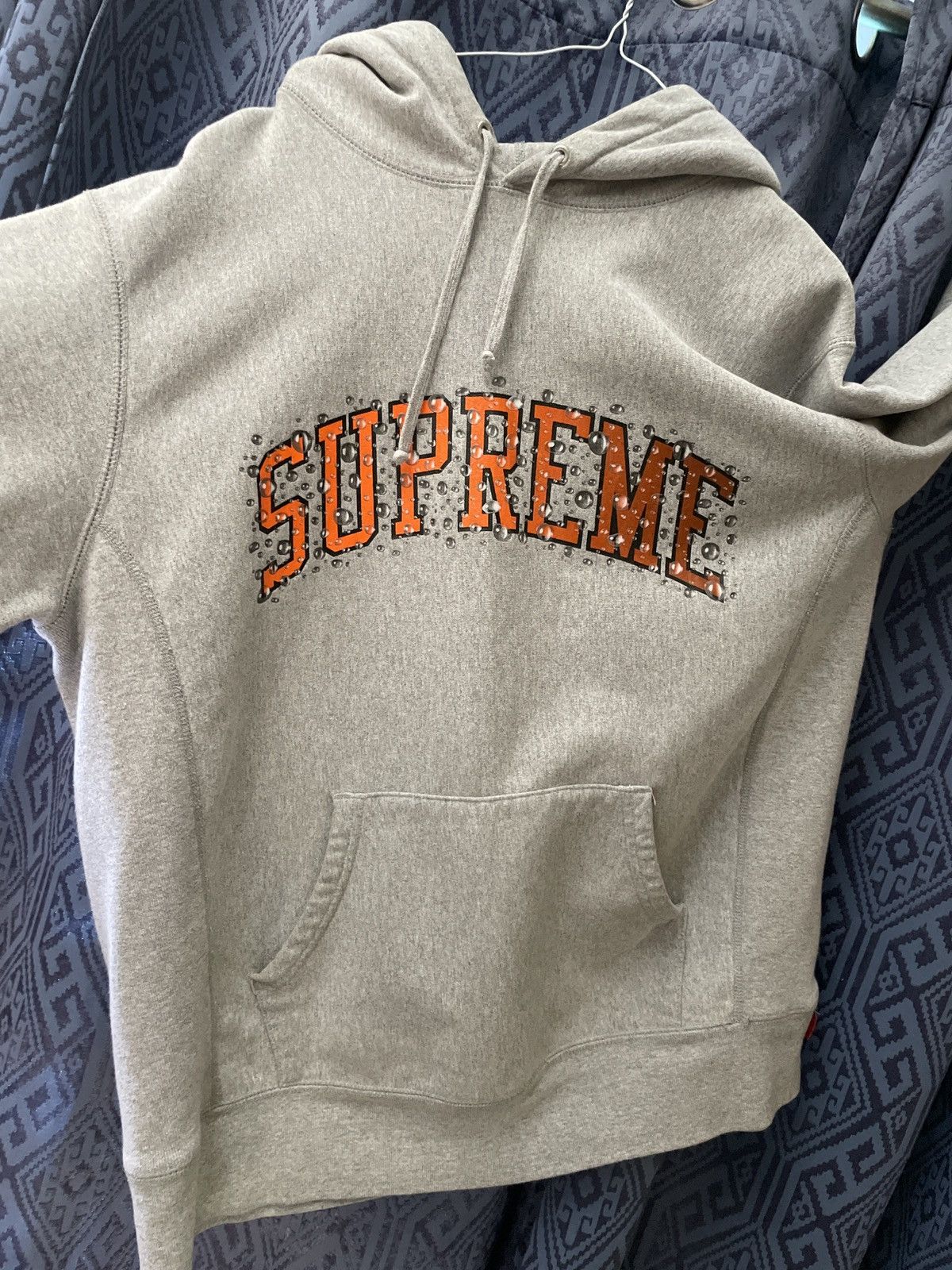 Supreme Hearts Arc Hooded Sweatshirt Washed Navy