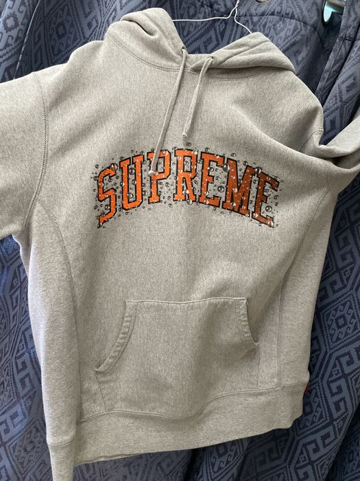 SUPREME BIG ARC CREWNECK HEATHER GREY M XL FW20 SWEATER SWEATSHIRT