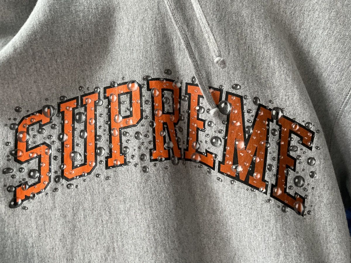 Supreme 2018 Supreme Water Arc Hooded Sweatshirt Heather Grey