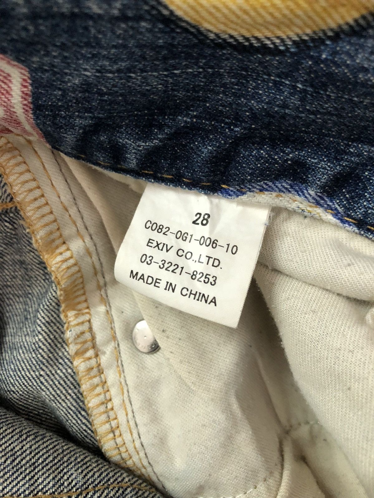 Designer Co & Lu Multiple Sign Print Smile Logo Denim Jeans Size US 30 / EU 46 - 18 Thumbnail