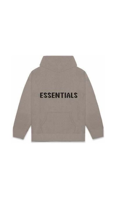 FEAR OF GOD ESSENTIALS Knit Hoodie Taupe