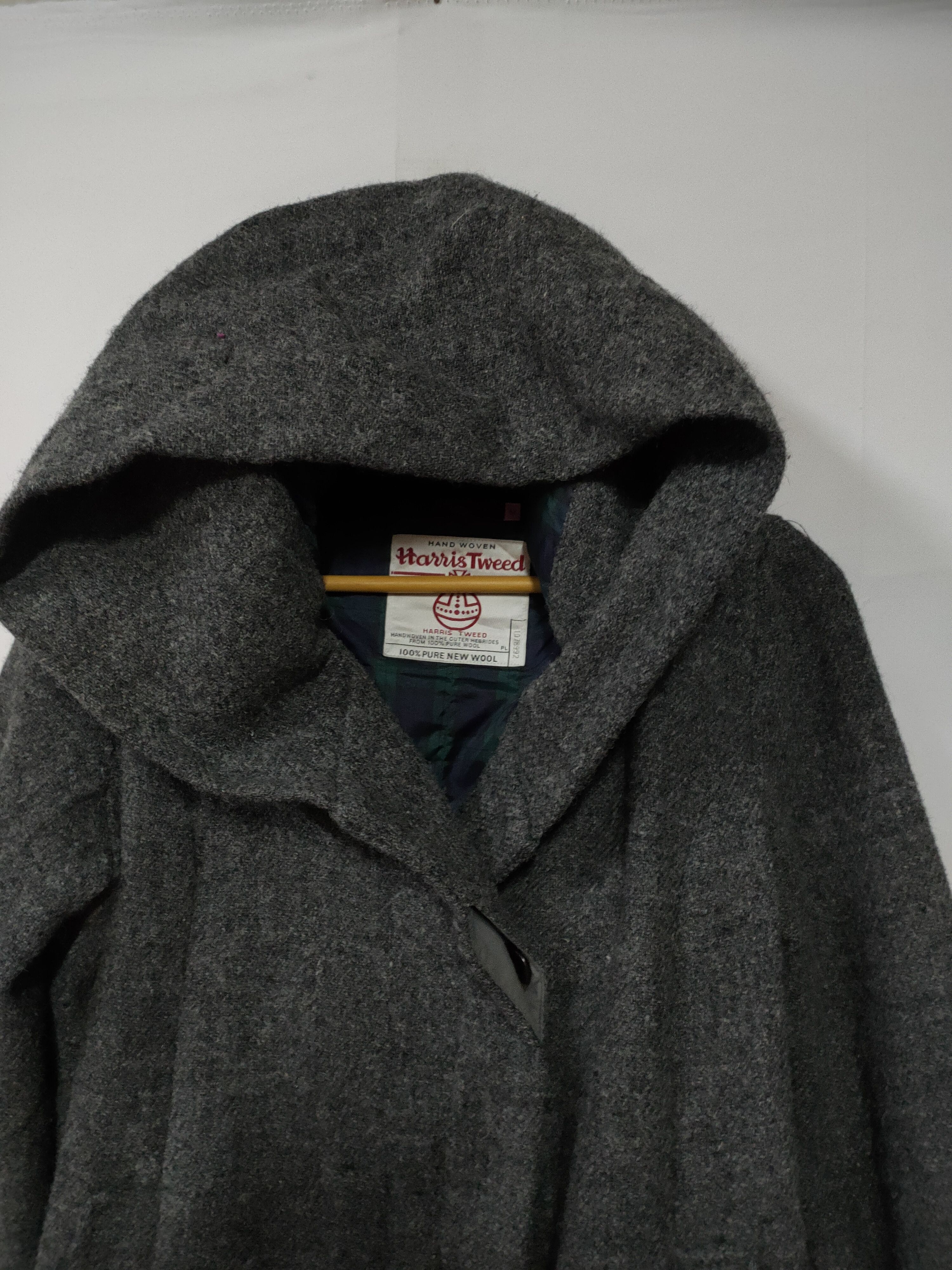 EARTH MUSIC & ECOLOGY X HARRIS TWEED WOOL HOODIE JACKET