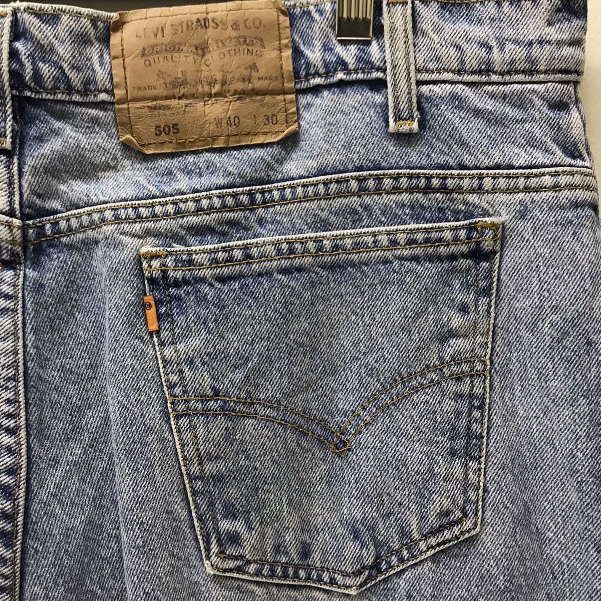 Levi's Vintage 90s Levis 505 Acid Wash Jeans Size US 39 - 4 Thumbnail