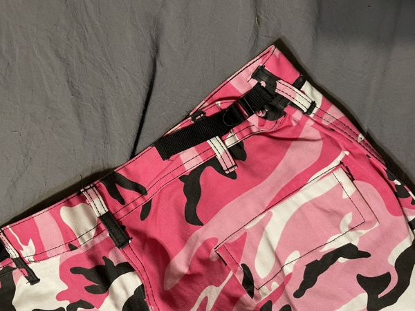 Vintage Pink camo cargo pants army military supreme bape ftp large