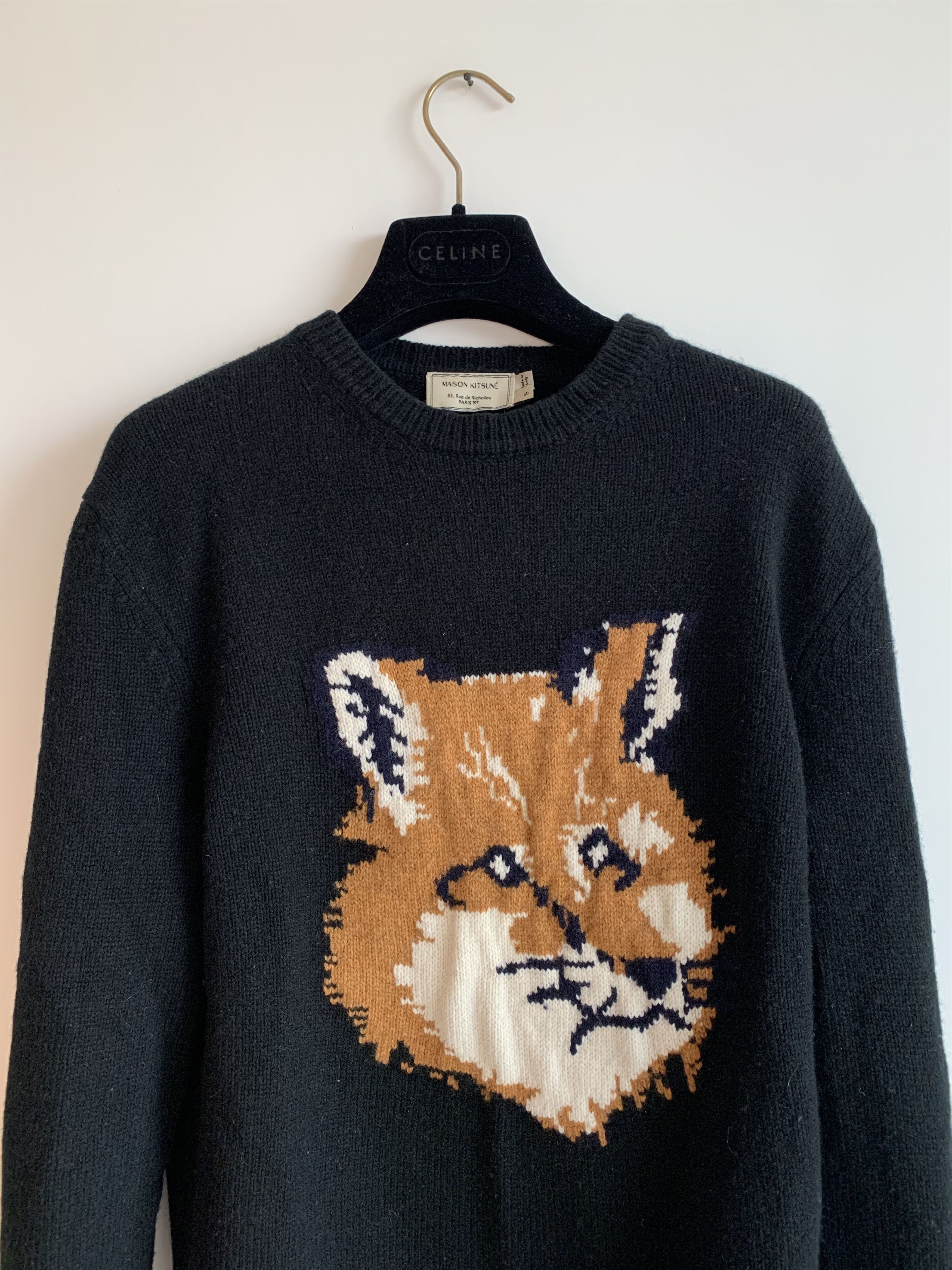 Maison Kitsune Fox Embroidered Crew Neck Knit Size US S / EU 44-46 / 1 - 5 Thumbnail