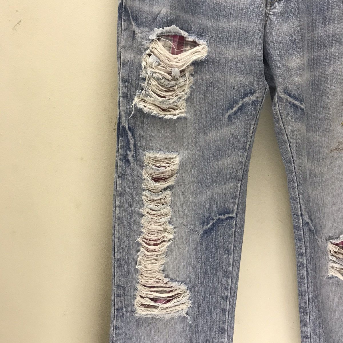 Karakuri Tamashii Japanese Sukajan Dragon Distressed Denim embroidery Jeans Size US 33 - 7 Thumbnail
