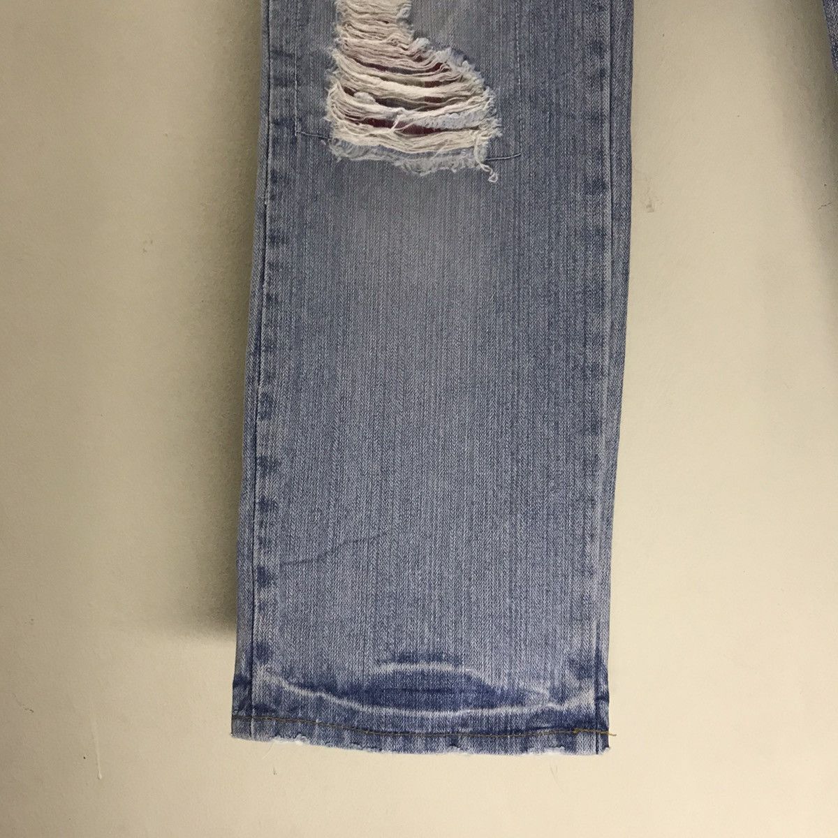 Karakuri Tamashii Japanese Sukajan Dragon Distressed Denim embroidery Jeans Size US 33 - 9 Thumbnail