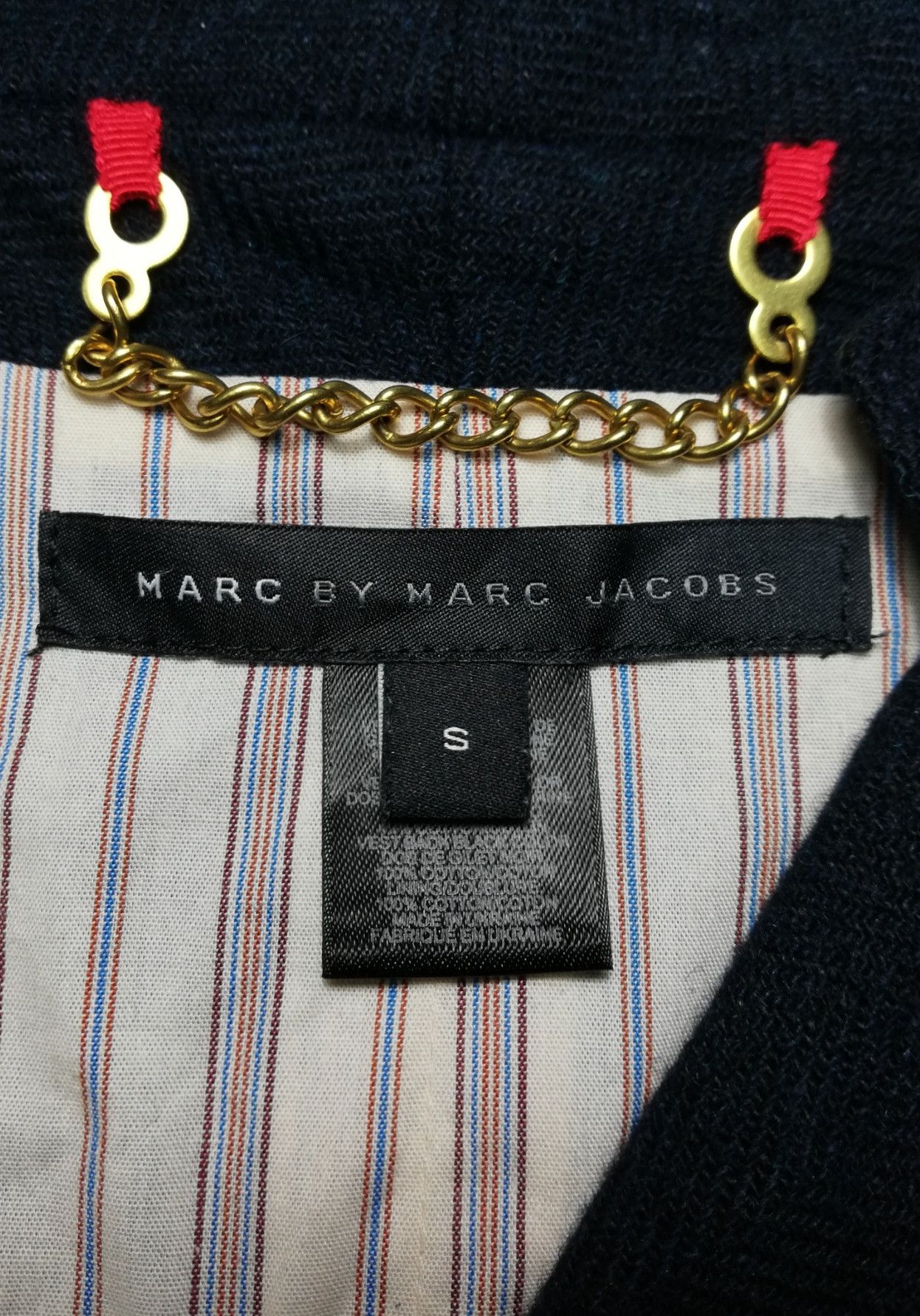 Marc Jacobs 🔥DOPE RARE Marc Jacobs Wool Herringbone Lined Stripe Vest Size US S / EU 44-46 / 1 - 8 Thumbnail