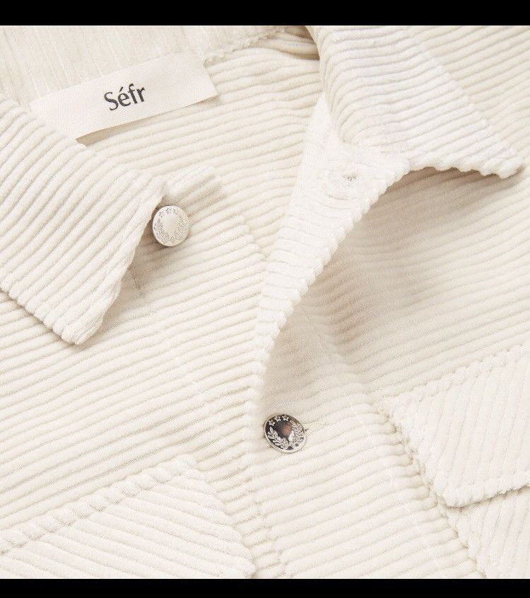 Sefr Off white cream cord trucker jacket Sefr Size US L / EU 52-54 / 3 - 2 Thumbnail