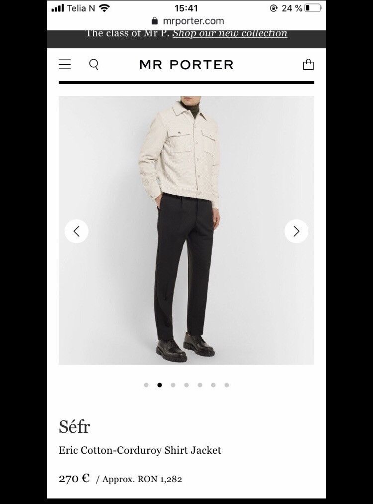 Sefr Off white cream cord trucker jacket Sefr Size US L / EU 52-54 / 3 - 3 Thumbnail