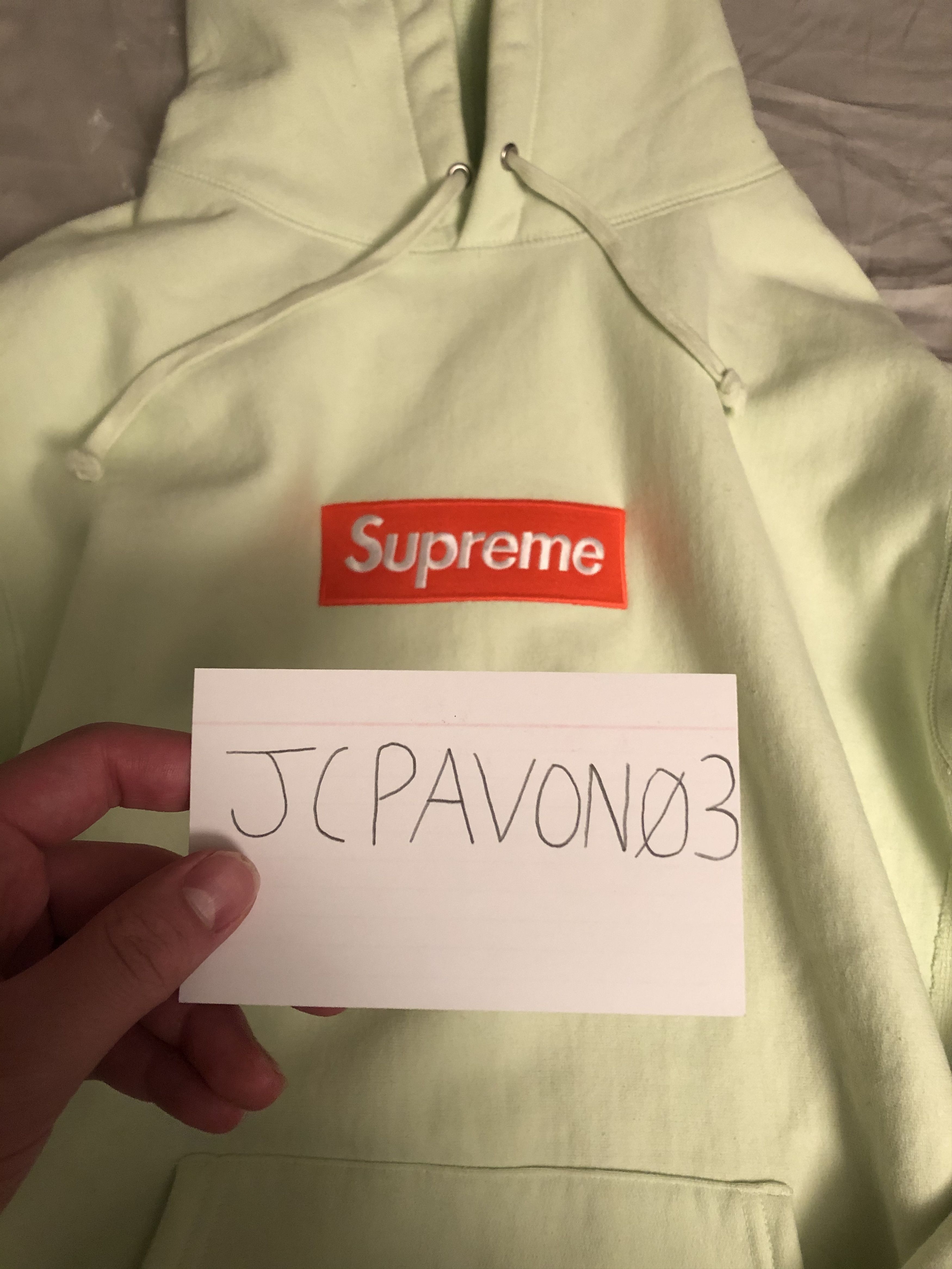 Supreme Supreme Pale Lime Box Logo hoodie Size US XL / EU 56 / 4 - 1 Thumbnail