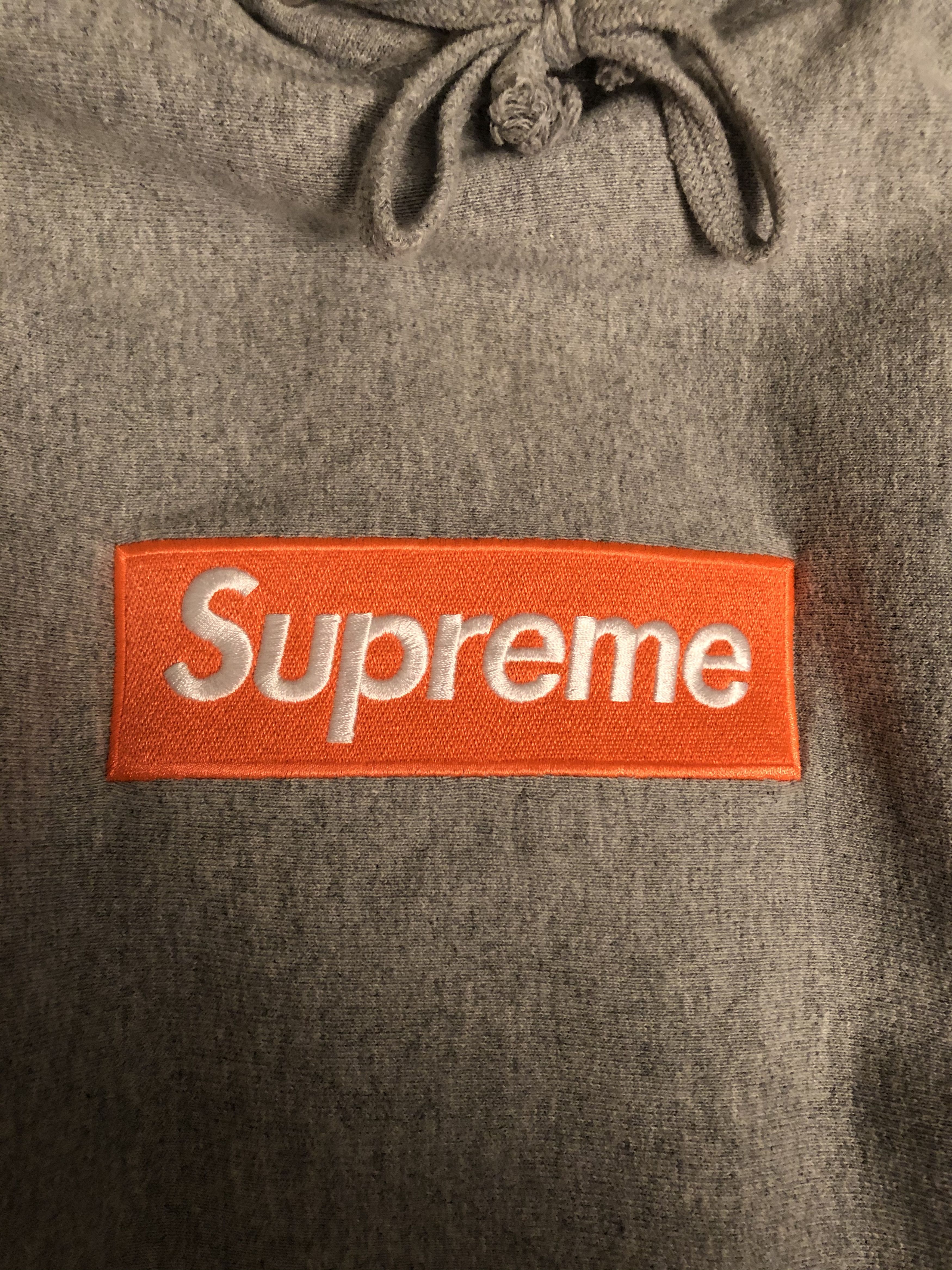 Supreme Supreme Heather Grey Box Logo Hoodie Size US L / EU 52-54 / 3 - 3 Thumbnail