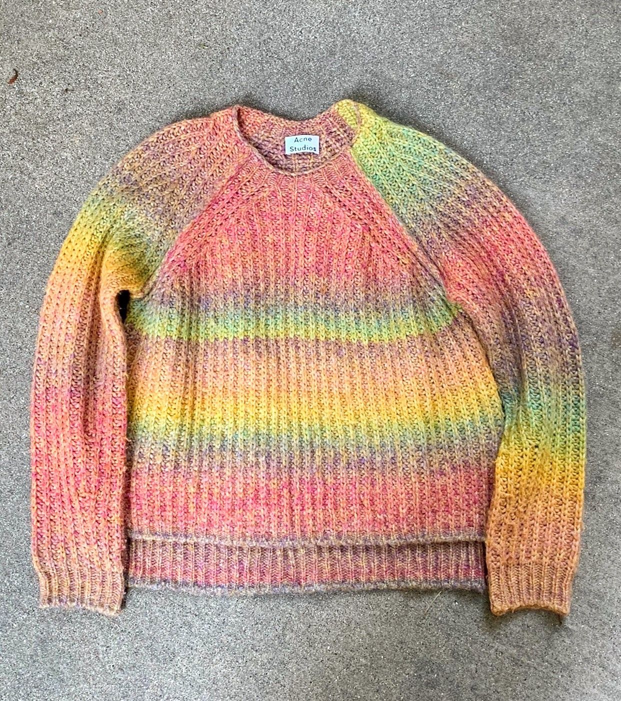 image of Acne Studios Multi-Color Knit Sweater in Rainbow, Men's (Size Medium)