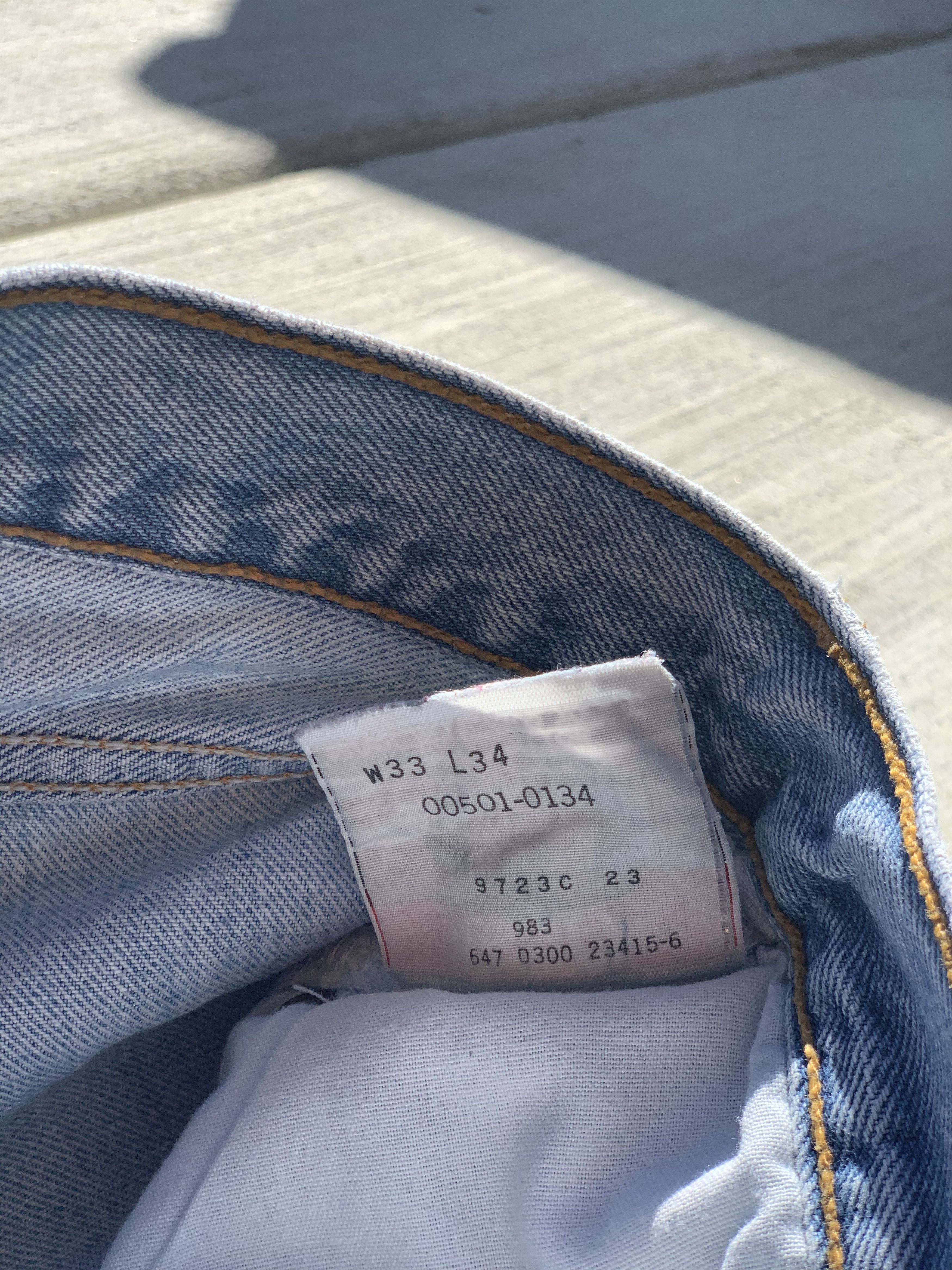 Levi's 1990s Vintage Levi's 501 Jeans Light Wash Size US 33 - 9 Thumbnail