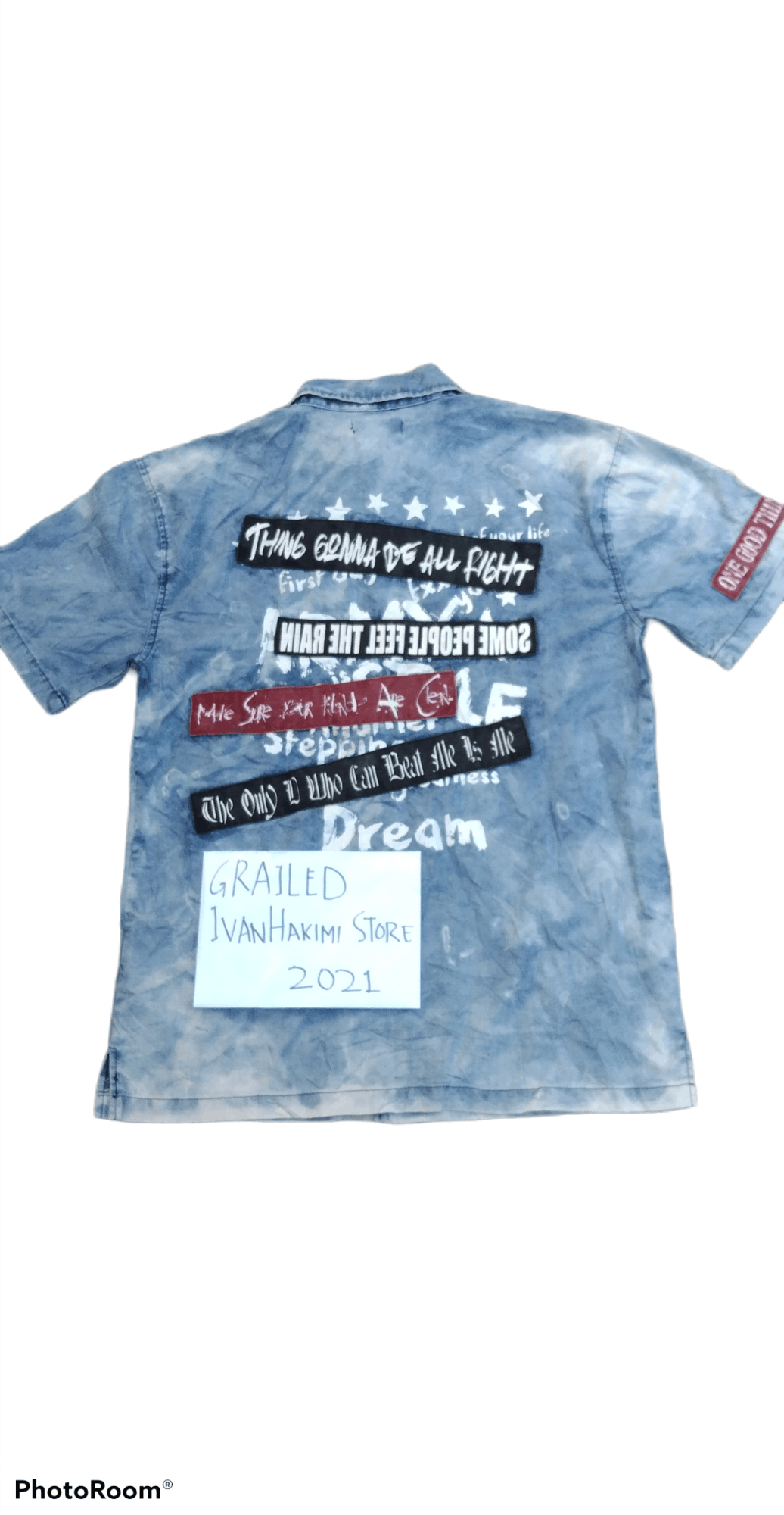 ASID WASH IN THE ATTIC BUTTON-UP PACTHES PUNK STYLE