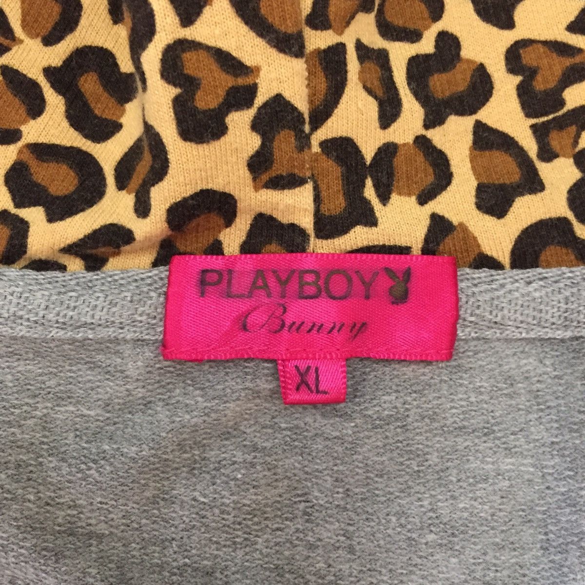 Playboy Playboy Bunny Leopard Printed Short Sleeve Zipper Hoodie Size US XL / EU 56 / 4 - 12 Thumbnail