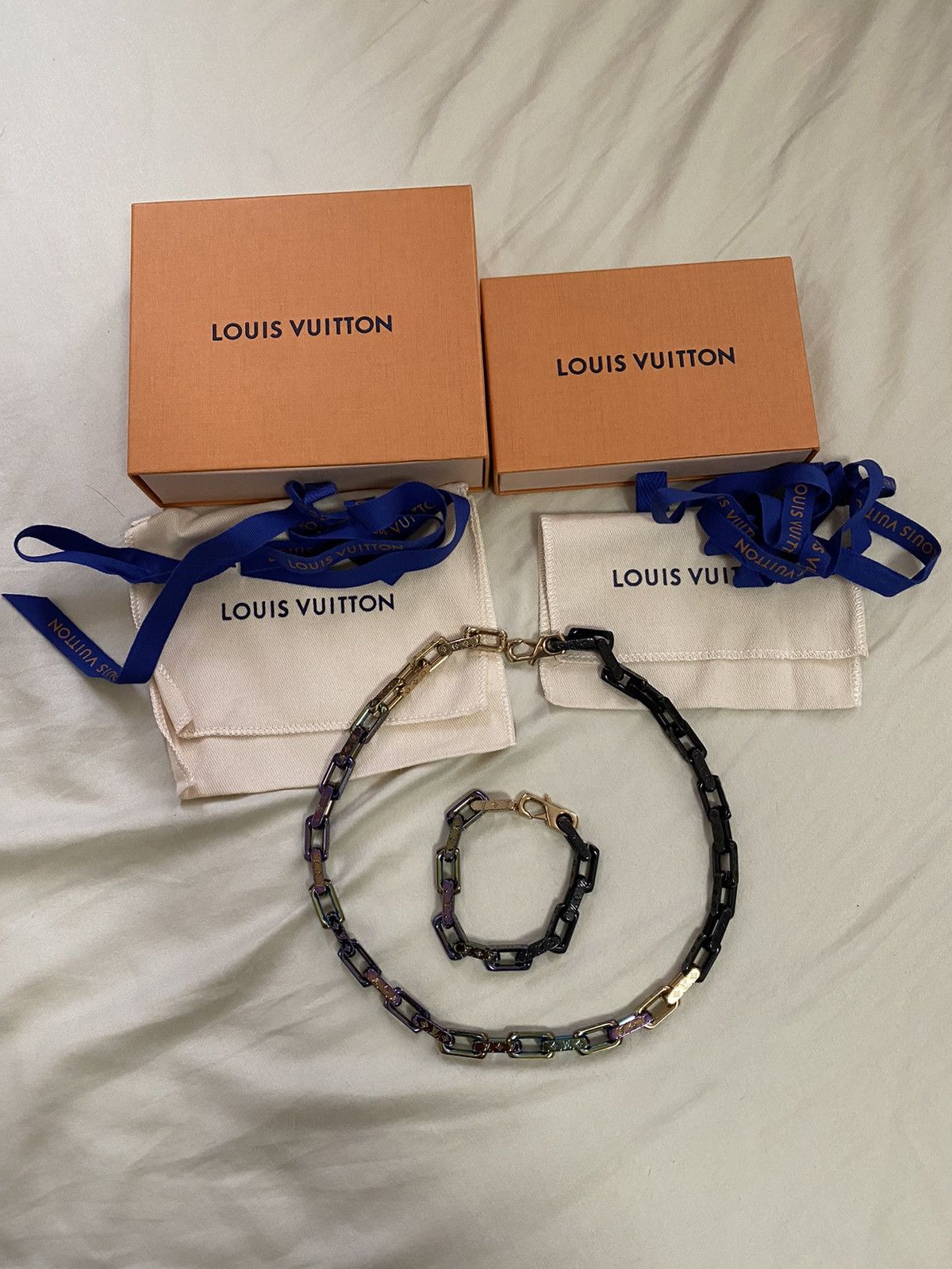 Louis Vuitton Monogram Unisex Chain Plain Logo Necklaces & Chokers (M00686  M00687)