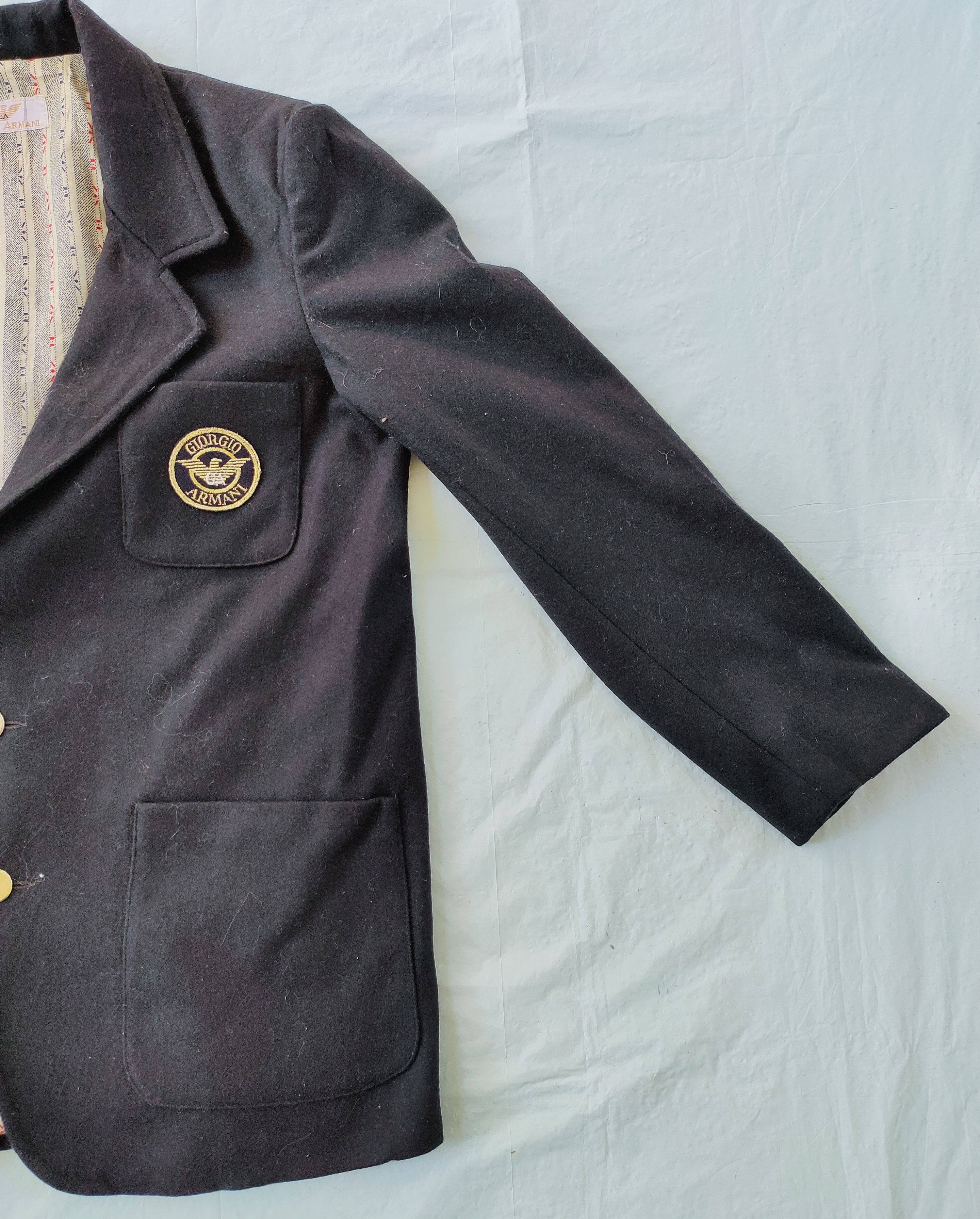 Giorgio Armani Vintage GIORGIO ARMANI embroidered logo coat Size US S / EU 44-46 / 1 - 3 Thumbnail