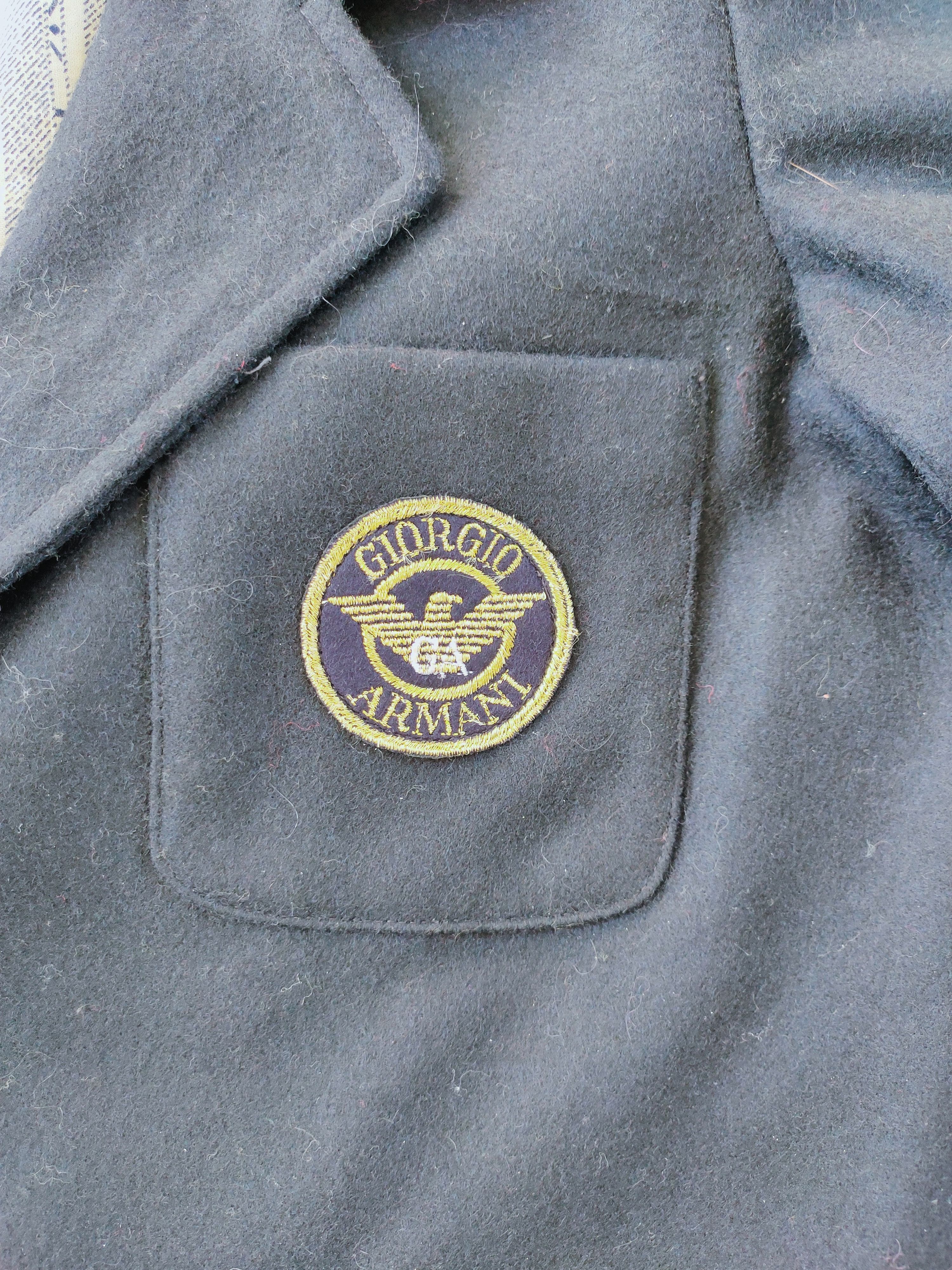 Giorgio Armani Vintage GIORGIO ARMANI embroidered logo coat Size US S / EU 44-46 / 1 - 1 Thumbnail