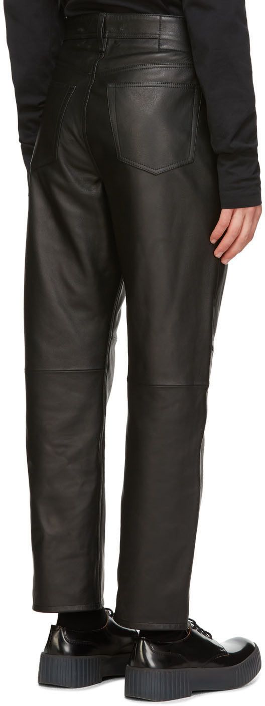 Acne Studios OB37 - Lancelot Straight-Leg Leather Pants Size US 34 / EU 50 - 5 Thumbnail