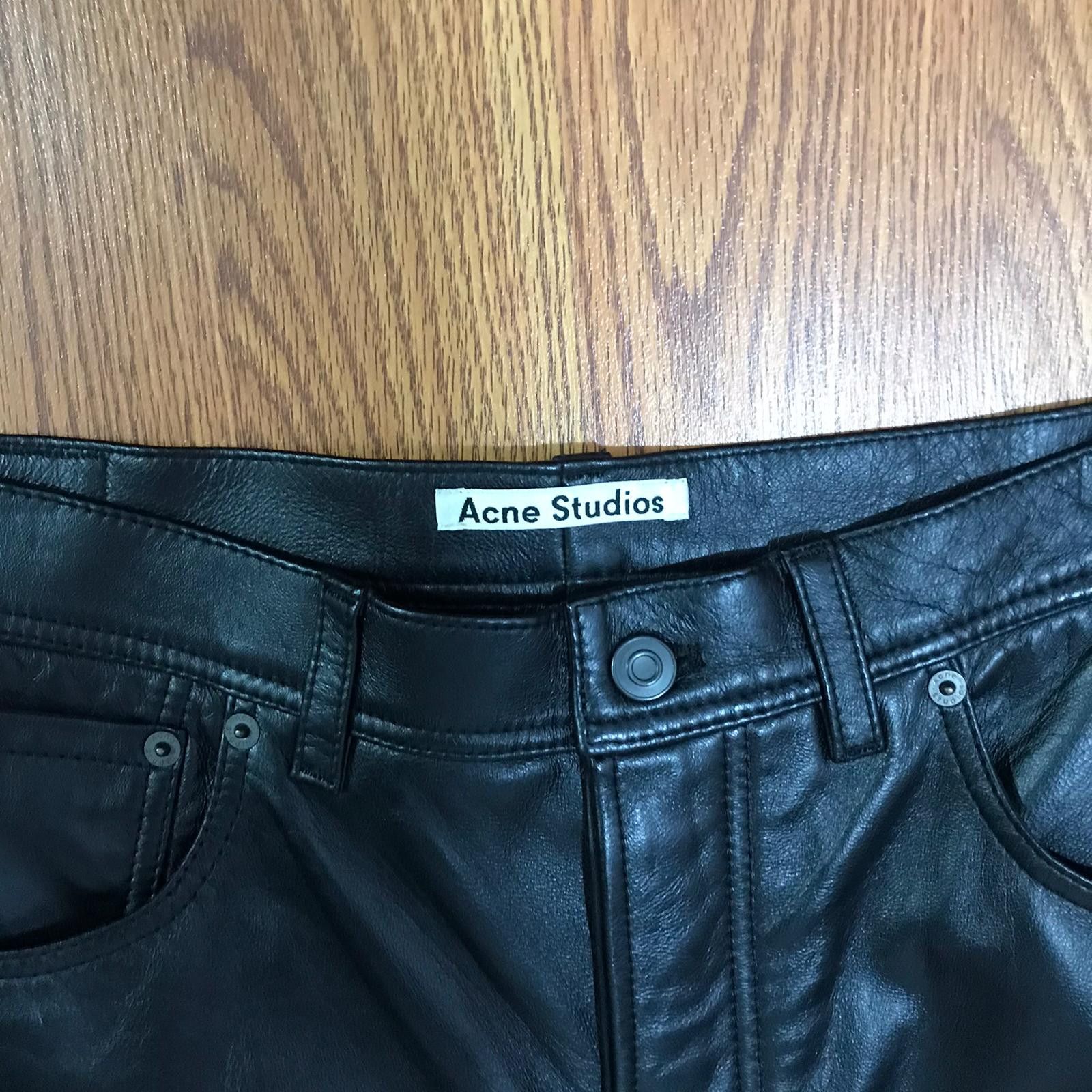 Acne Studios OB37 - Lancelot Straight-Leg Leather Pants Size US 34 / EU 50 - 7 Thumbnail