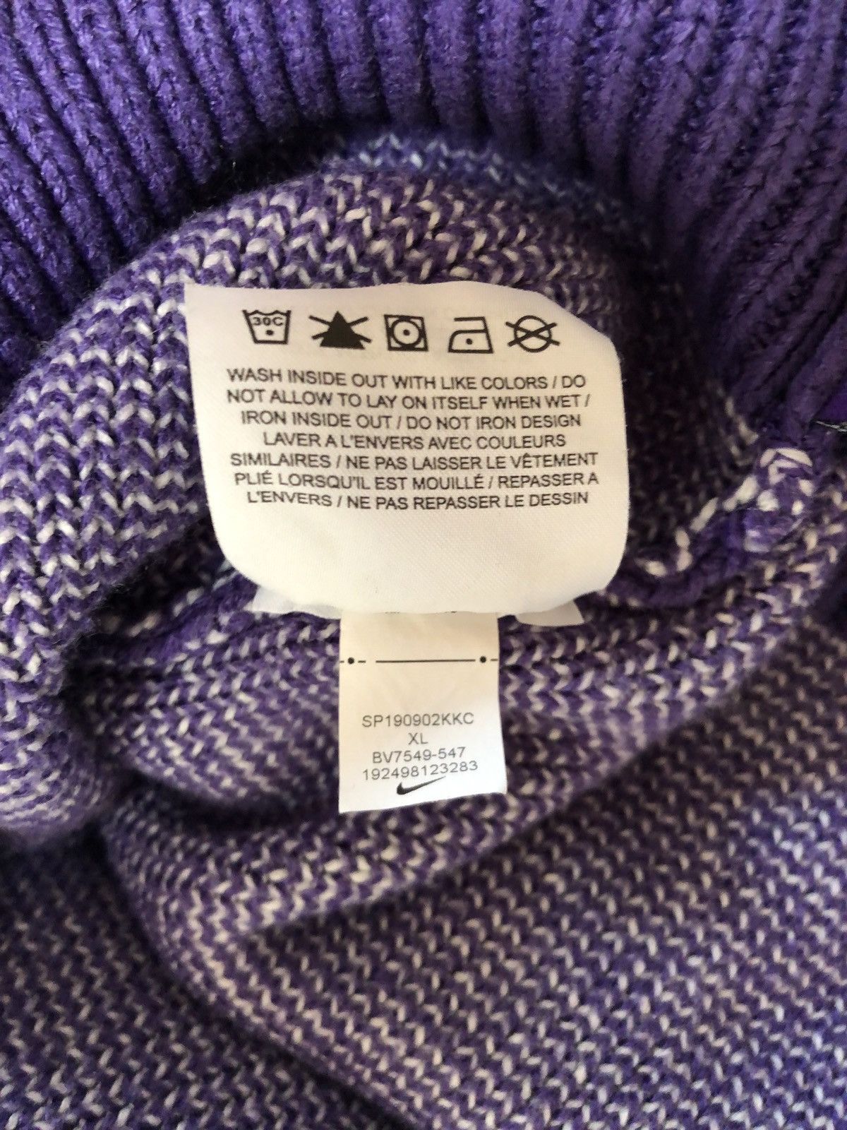 Nike Supreme Supreme Nike Purple Swoosh Sweater Size Xl Grailed