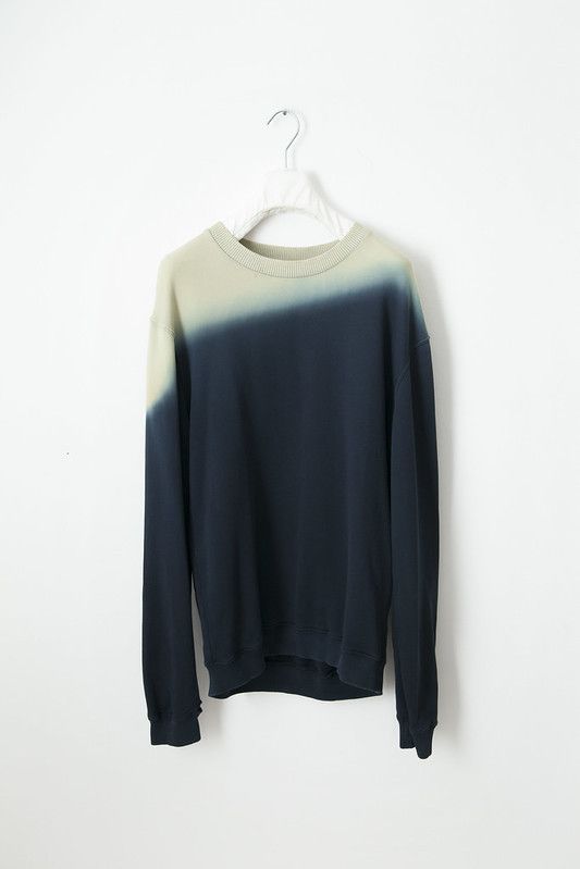 Pre-owned Raf Simons Aw12 Dip-dyed Sweatshirt In Blue
